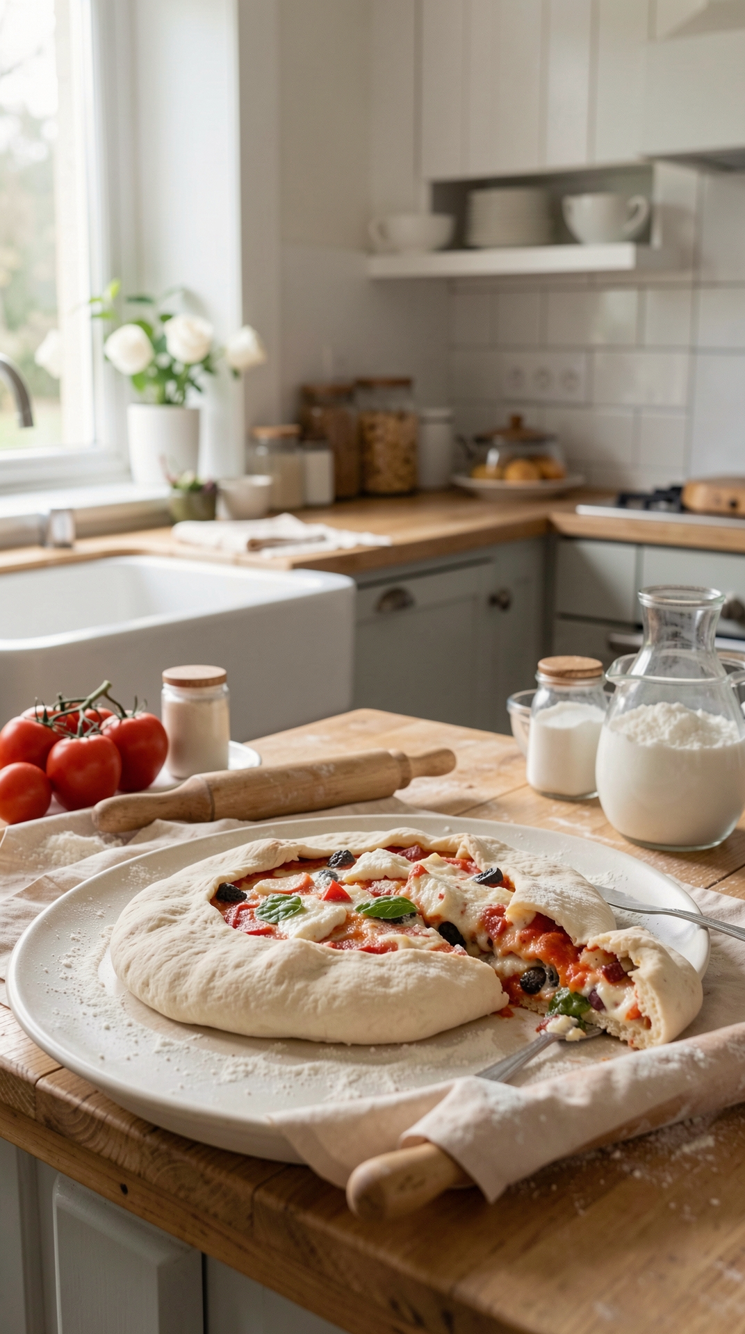 Beginner Guide To Pizza Dough For Less Waste When Baking featured image showing pizza dough in a real home kitchen