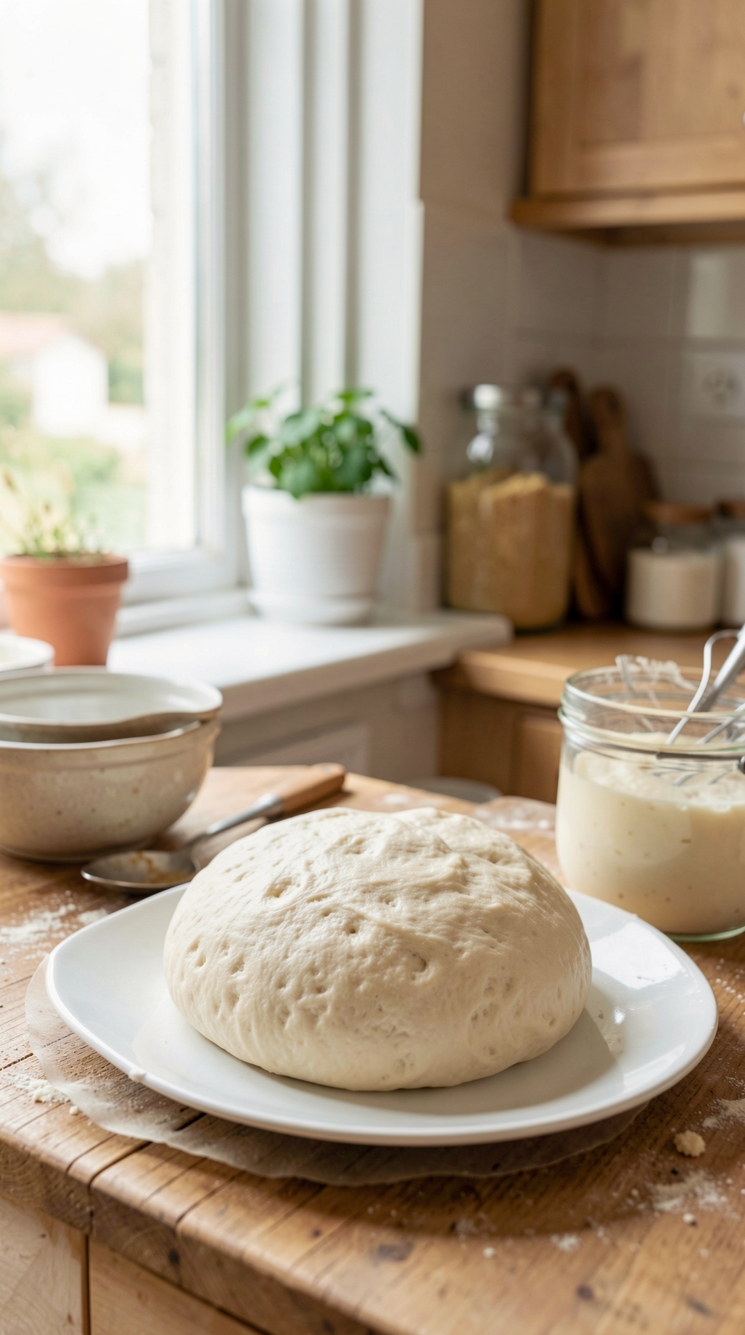 Beginner Guide To Yeast Dough For Better Texture featured image showing yeast dough in a real home kitchen