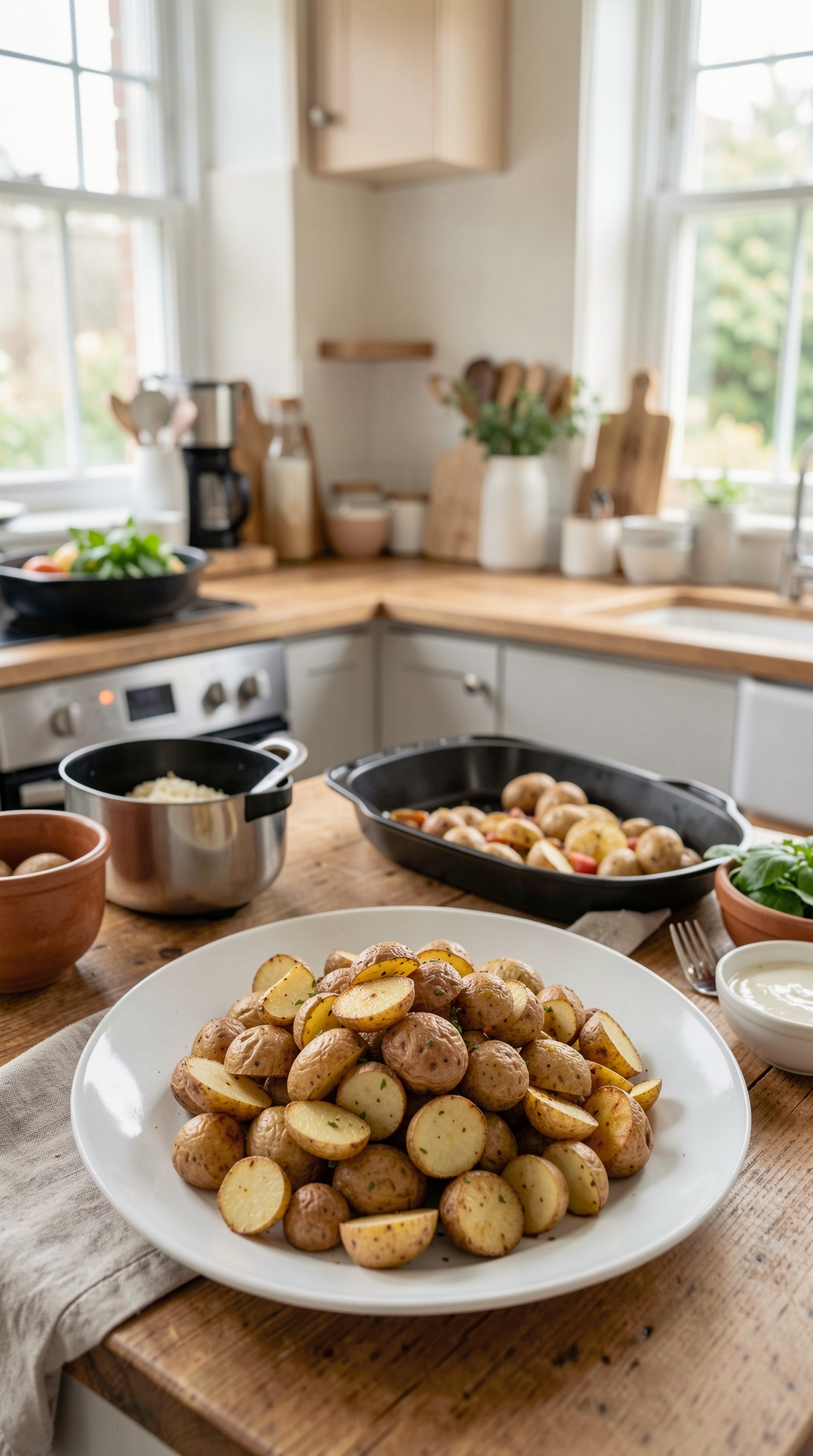Best Approach To Air Frying Potatoes For Consistent Doneness featured image showing air frying potatoes in a real home kitchen