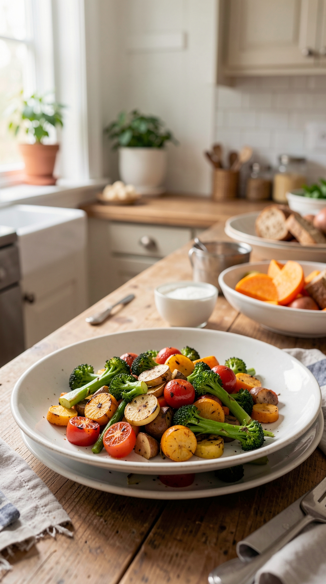 Best Approach To Roasting Vegetables For Better Texture Every Time featured image showing roasting vegetables in a real home kitchen