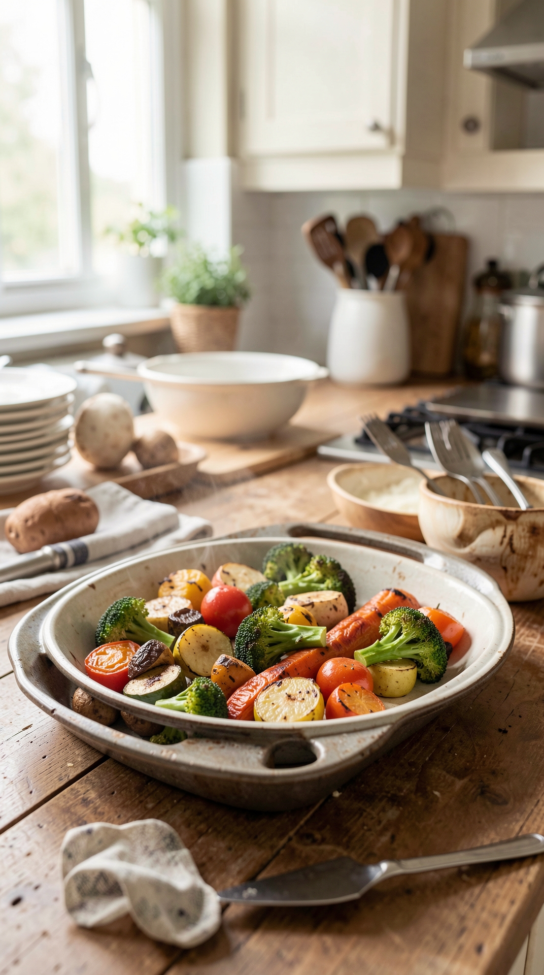 Best Approach To Roasting Vegetables For Consistent Doneness featured image showing roasting vegetables in a real home kitchen