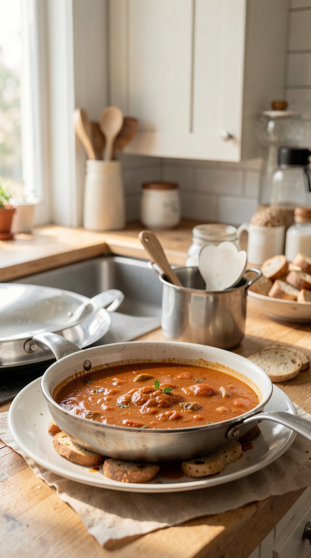 Best Approach To Simmering Sauces For Consistent Doneness featured image showing simmering sauces in a real home kitchen