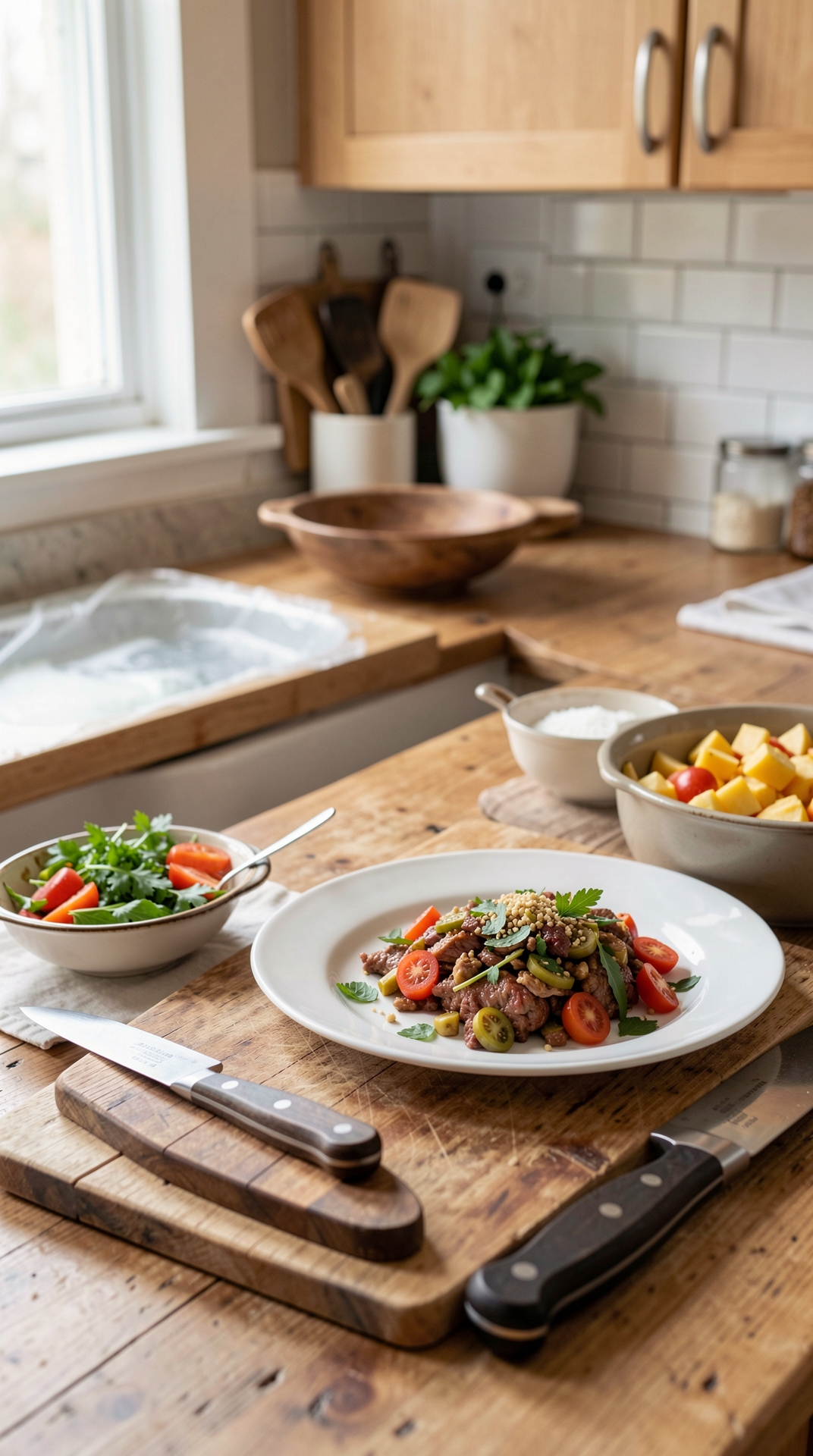 Best Layout For Knife Setup For Faster Prep featured image showing knife setup in a real home kitchen