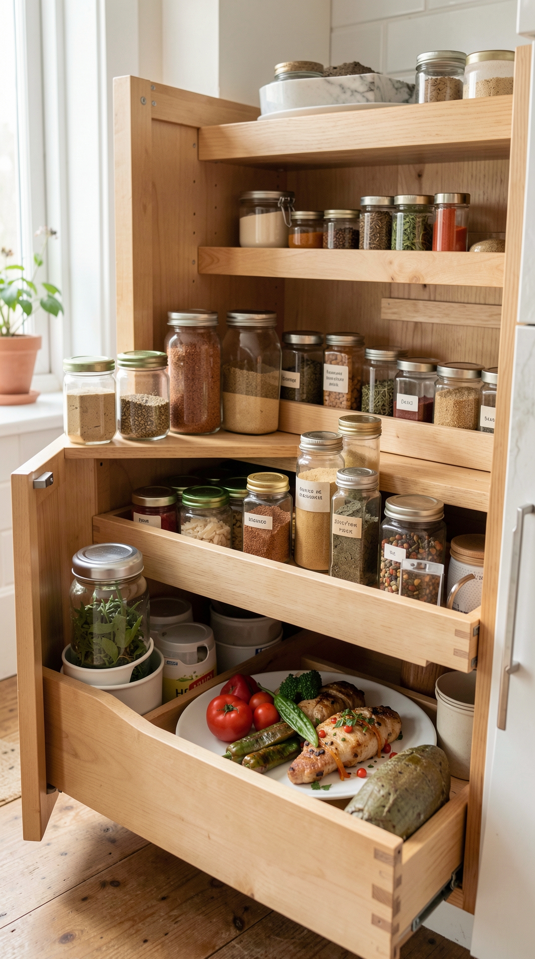Best Layout For Spice Drawers For Simpler Cleanup featured image showing spice drawers in a real home kitchen