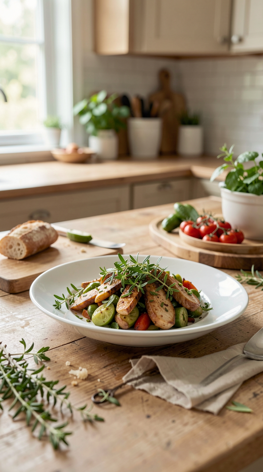 Best Uses For Fresh Herbs For Less Spoilage featured image showing fresh herbs in a real home kitchen
