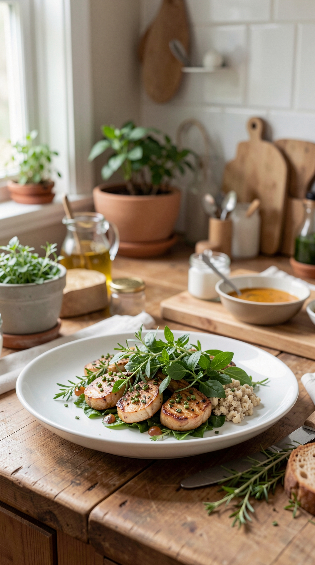 Best Uses For Fresh Herbs For More Confident Substitutions featured image showing fresh herbs in a real home kitchen