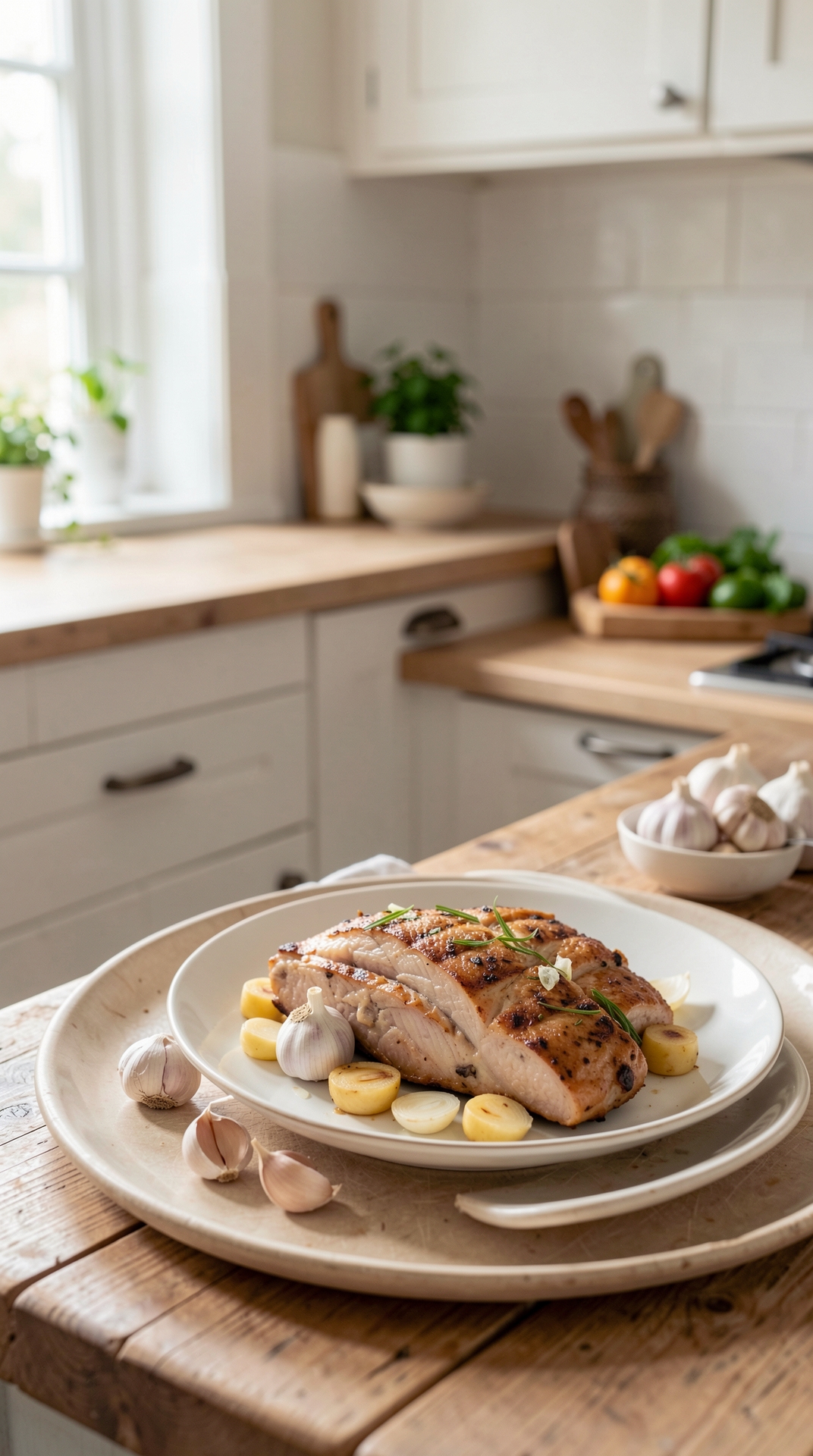 Best Uses For Garlic For Less Spoilage featured image showing garlic in a real home kitchen