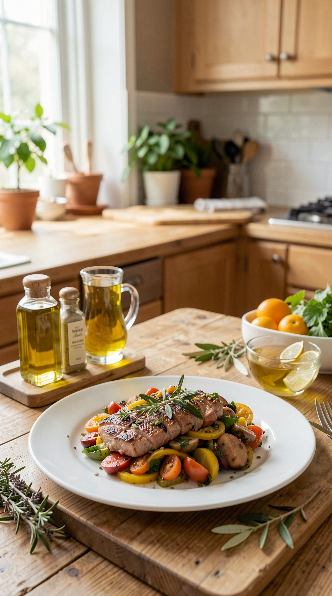 Best Uses For Olive Oil For Safer Food Handling featured image showing olive oil in a real home kitchen