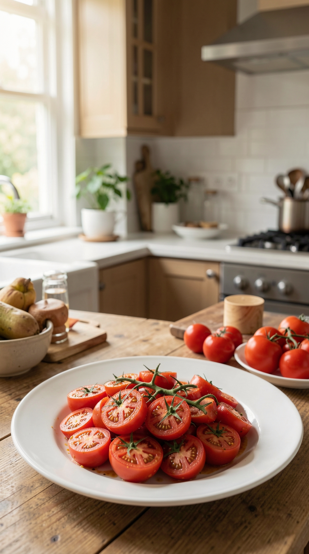 Best Uses For Tomatoes For More Confident Substitutions featured image showing tomatoes in a real home kitchen