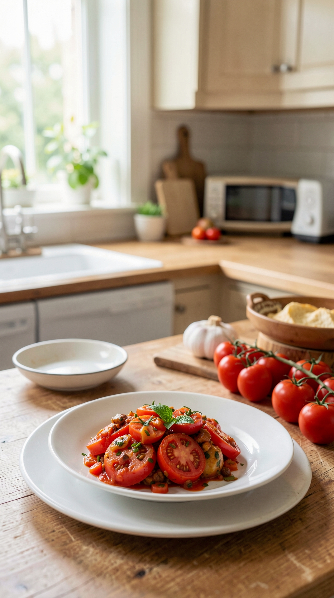 Best Uses For Tomatoes For More Confident Substitutions featured image showing tomatoes in a real home kitchen