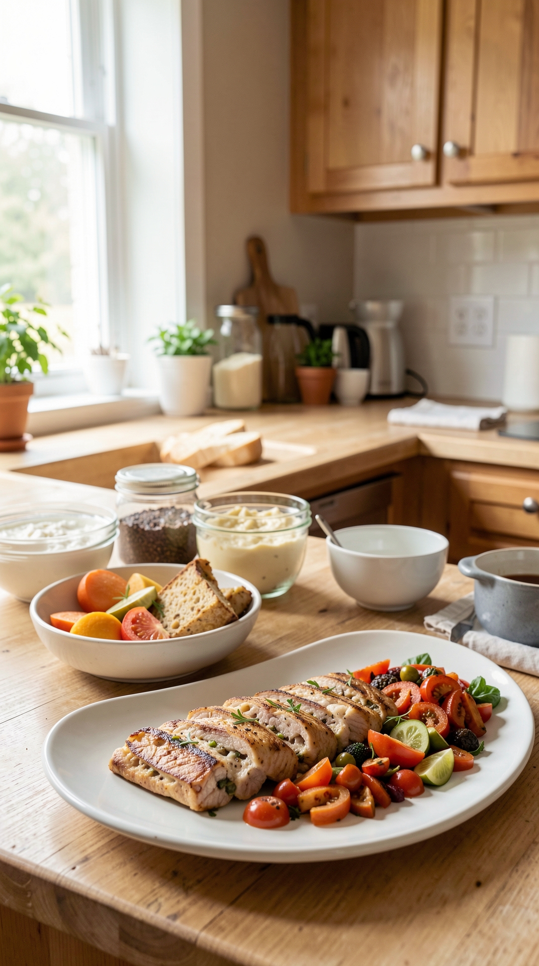 Best Way To Organize Batch Cooking For Easier Leftovers featured image showing batch cooking in a real home kitchen