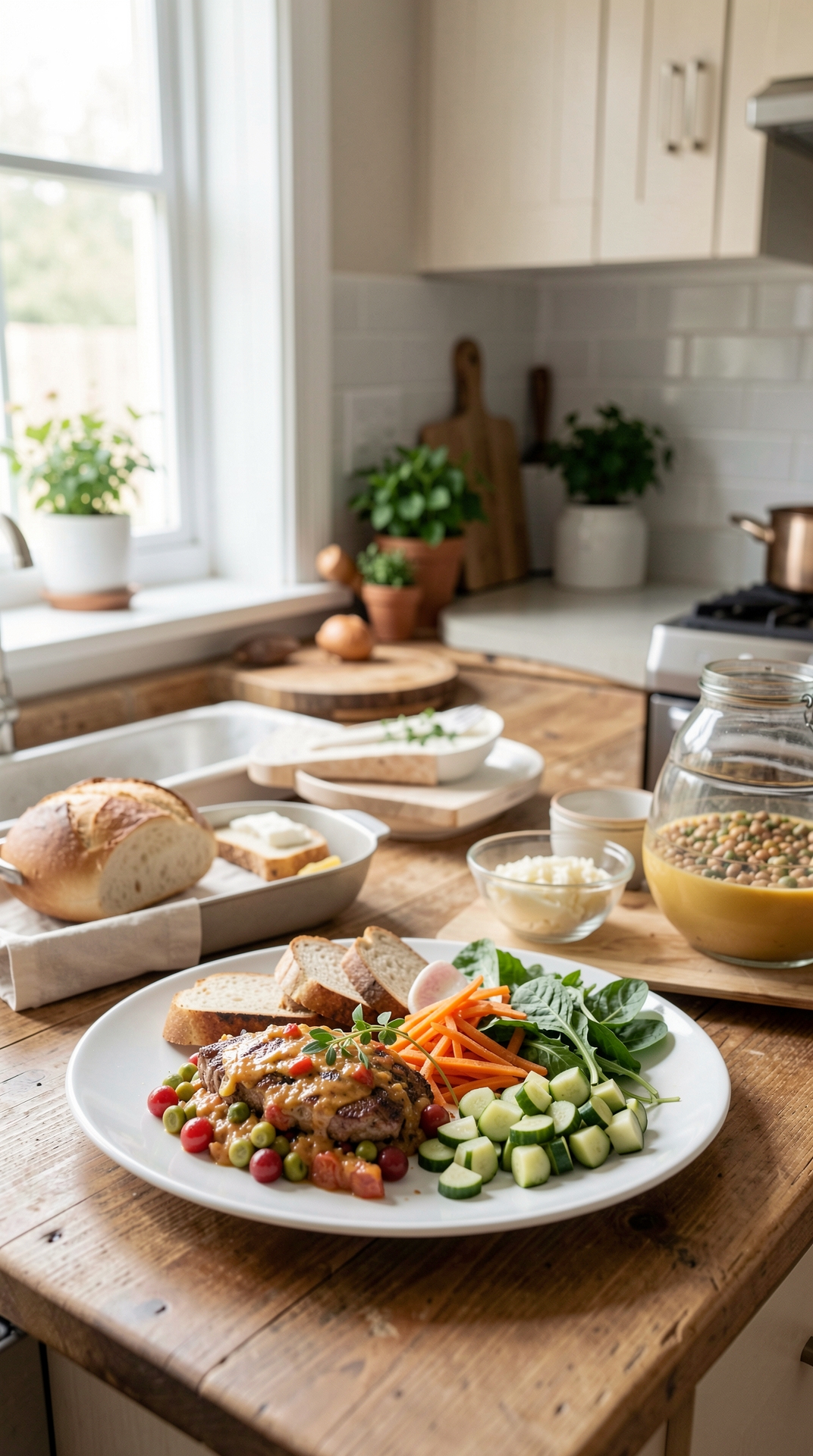 Best Way To Organize Sunday Prep For Easier Leftovers featured image showing Sunday prep in a real home kitchen