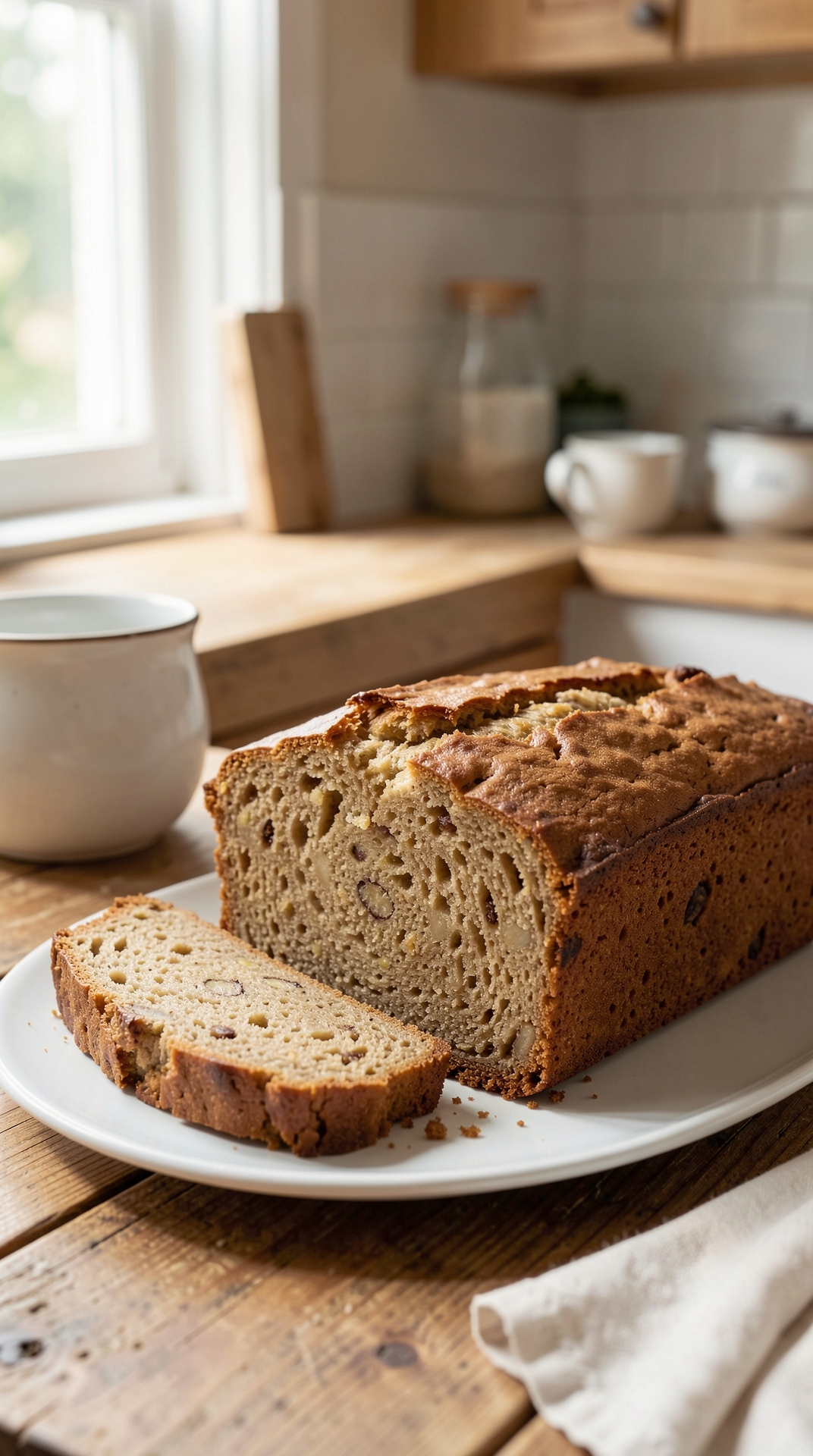 Common Problems With Banana Bread For Even Browning featured image showing banana bread in a real home kitchen