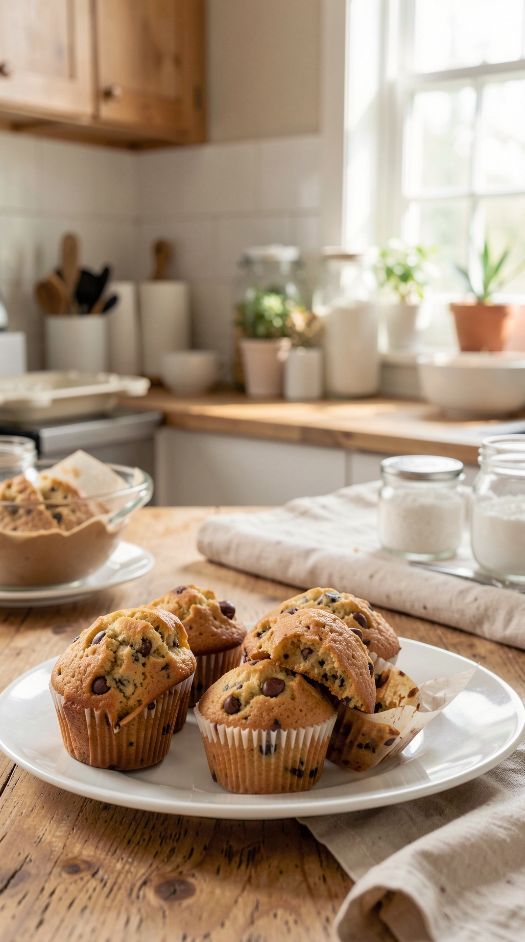 Common Problems With Muffins For Better Texture featured image showing muffins in a real home kitchen