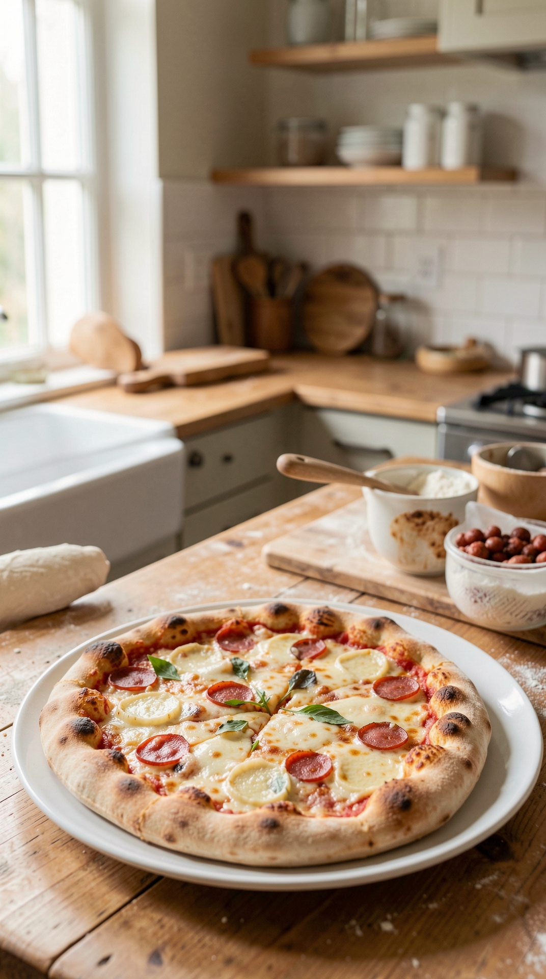 Common Problems With Pizza Dough For Even Browning featured image showing pizza dough in a real home kitchen