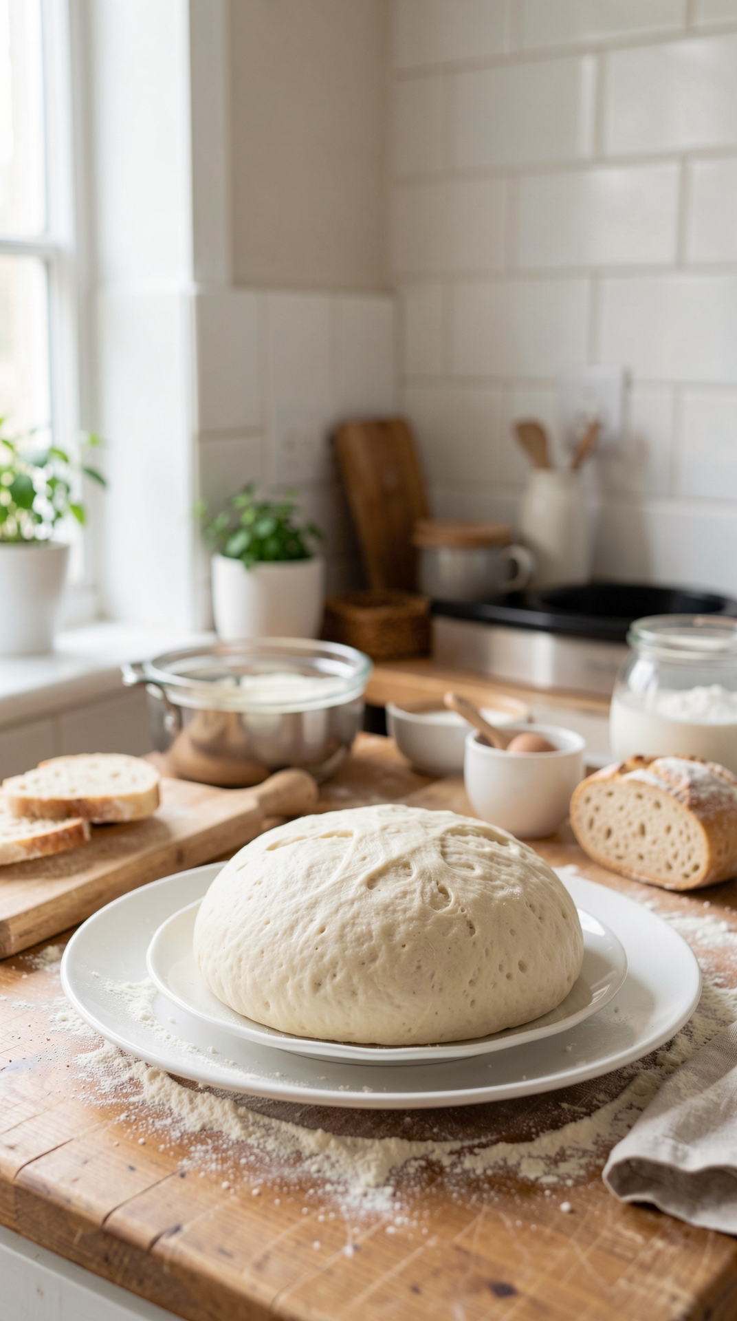 Common Problems With Yeast Dough For Better Texture featured image showing yeast dough in a real home kitchen
