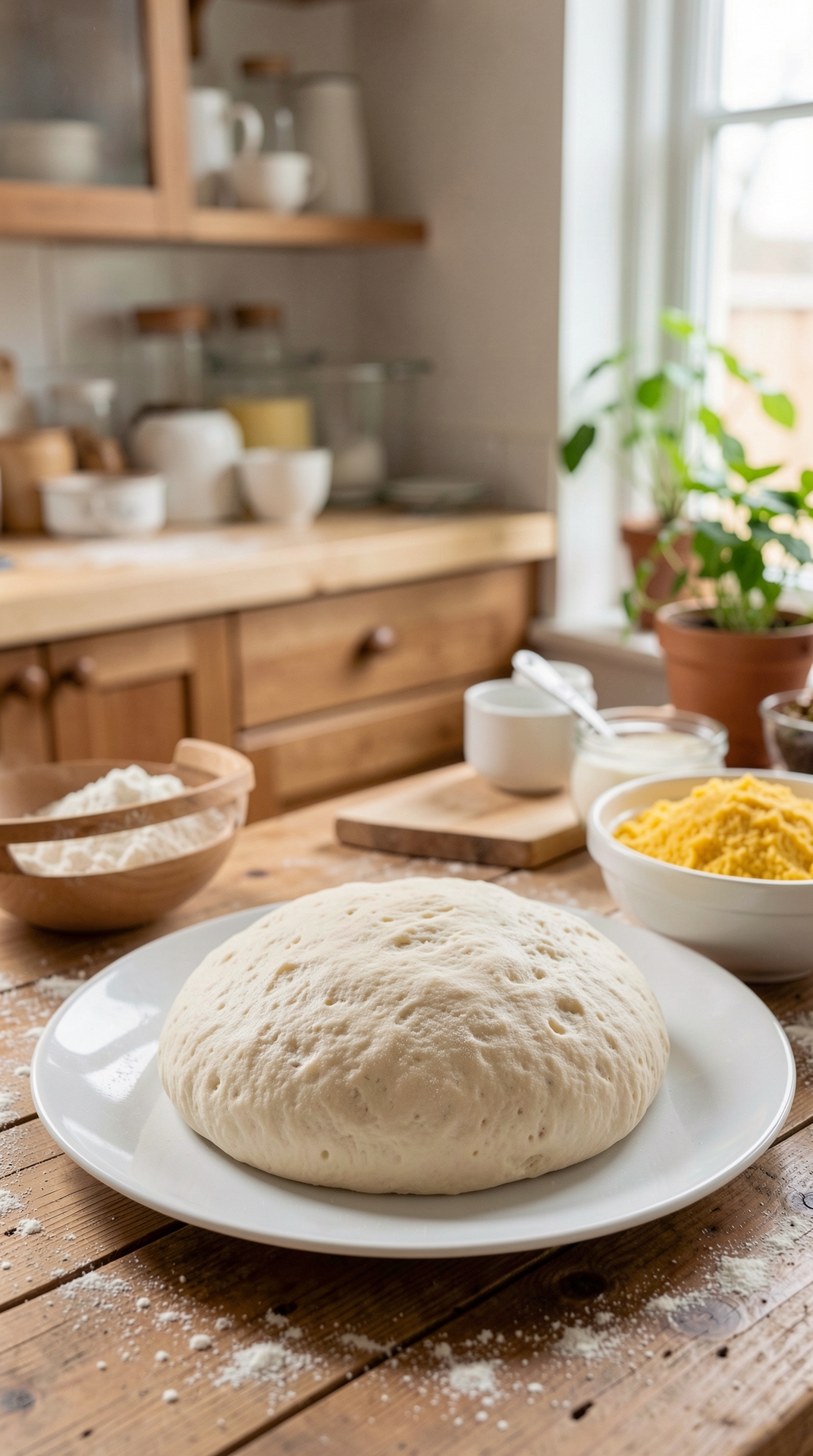 Common Problems With Yeast Dough For Less Waste When Baking featured image showing yeast dough in a real home kitchen