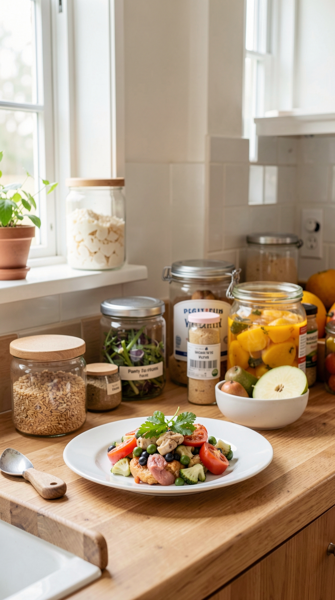 Easy Ways To Improve Pantry Zones For Less Food Waste featured image showing pantry zones in a real home kitchen