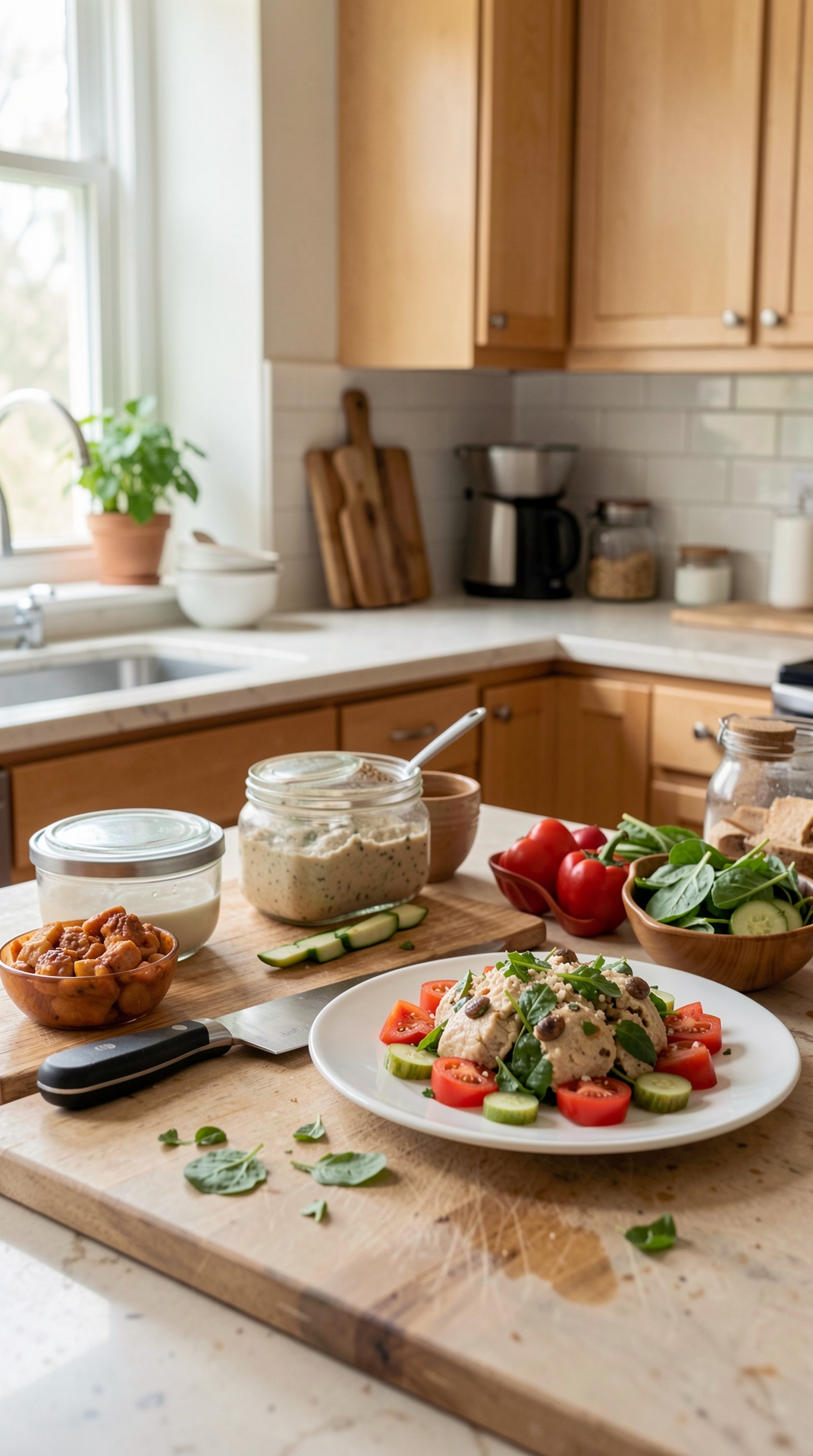 Easy Ways To Improve Prep Stations For Less Food Waste featured image showing prep stations in a real home kitchen