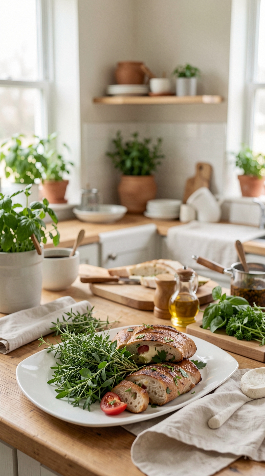 How To Choose Fresh Herbs For Safer Food Handling featured image showing fresh herbs in a real home kitchen