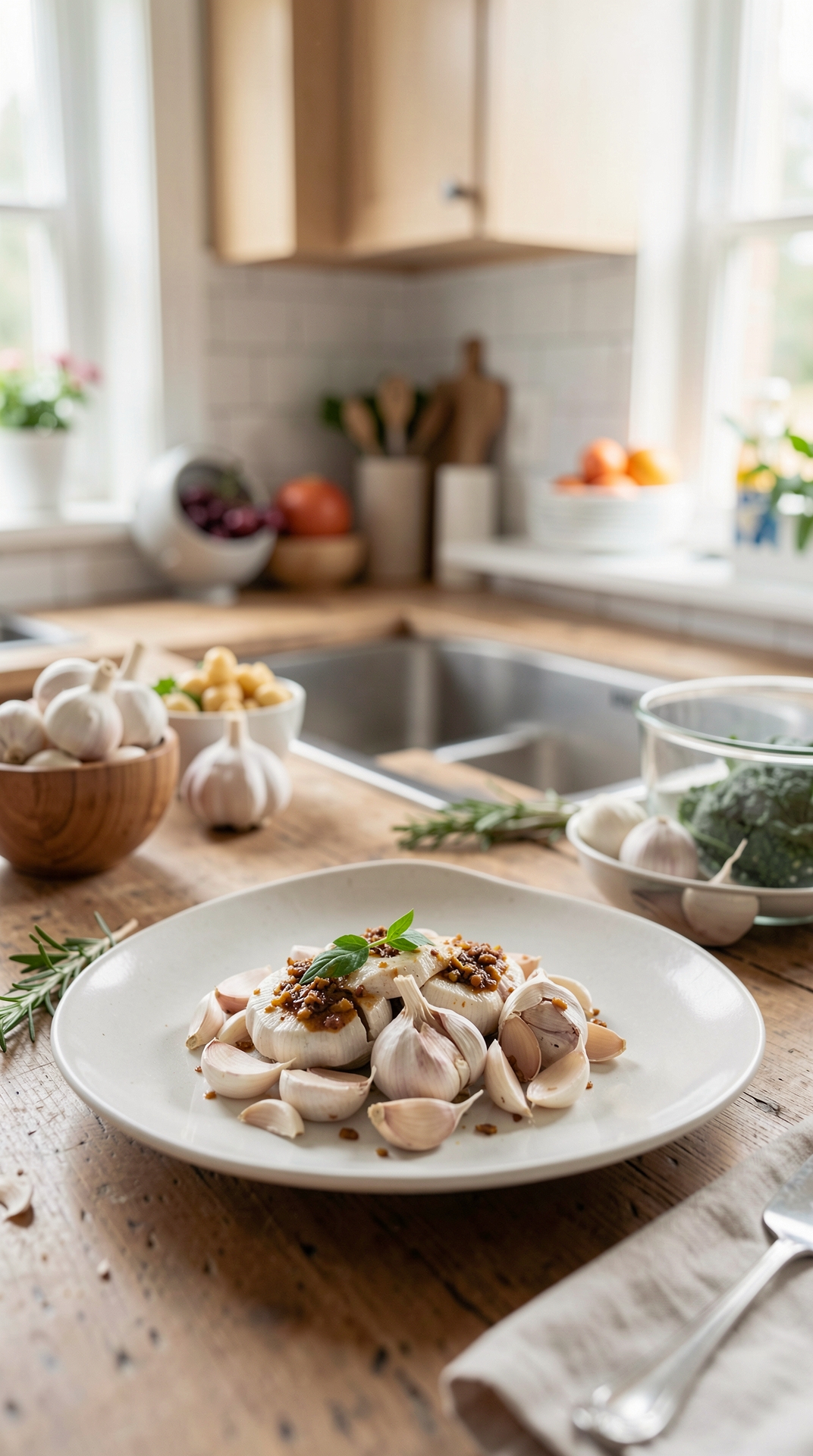 How To Choose Garlic For Stronger Flavor featured image showing garlic in a real home kitchen