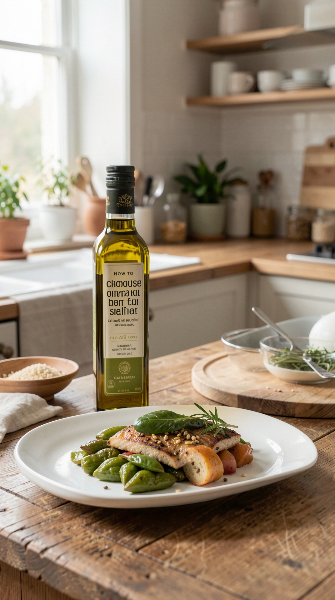 How To Choose Olive Oil For Better Shelf Life featured image showing olive oil in a real home kitchen