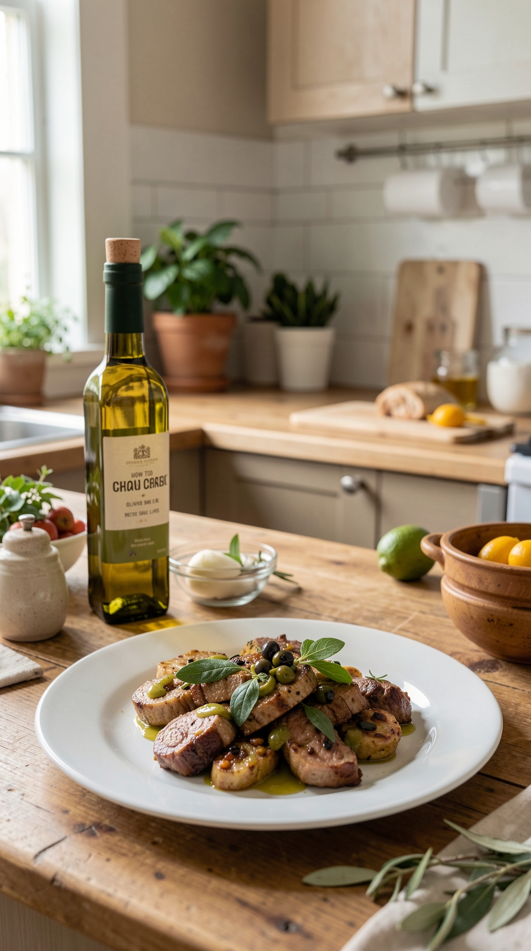 How To Choose Olive Oil For Better Shelf Life featured image showing olive oil in a real home kitchen