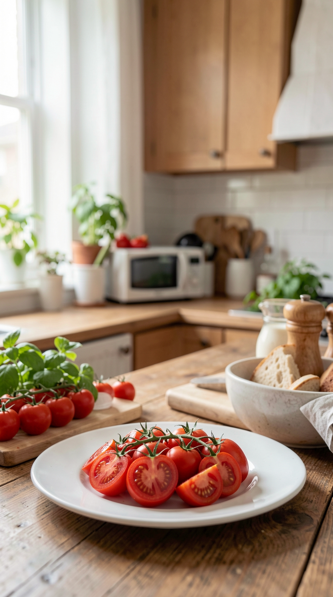 How To Choose Tomatoes For Stronger Flavor featured image showing tomatoes in a real home kitchen