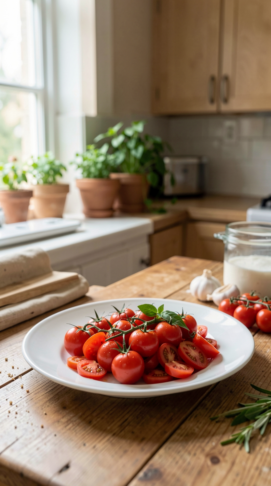 How To Choose Tomatoes For Stronger Flavor featured image showing tomatoes in a real home kitchen