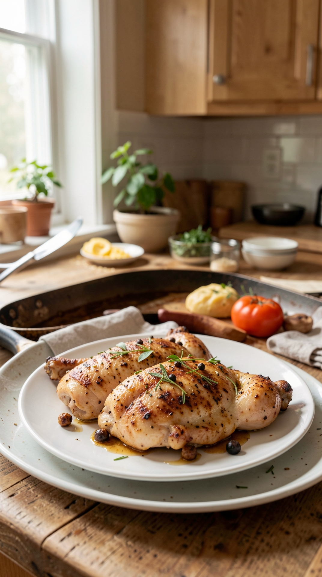 How To Fix Pan-Searing Chicken For Consistent Doneness featured image showing pan-searing chicken in a real home kitchen
