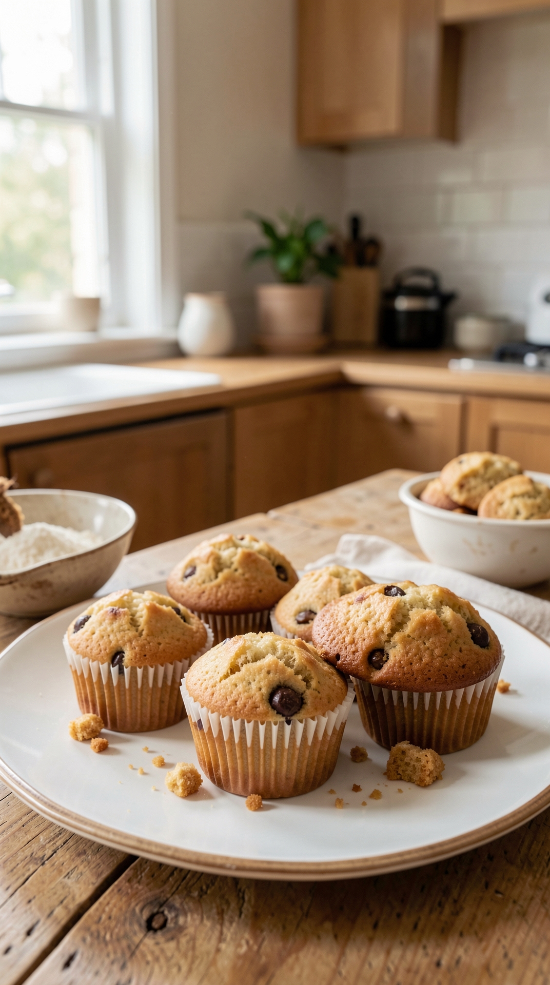 How To Improve Muffins For Better Texture featured image showing muffins in a real home kitchen