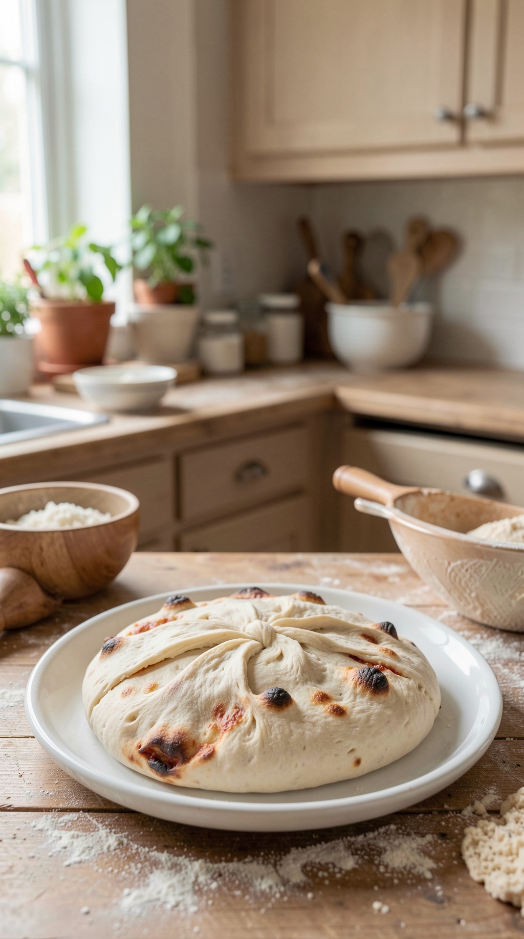 How To Improve Pizza Dough For Cleaner Flavor featured image showing pizza dough in a real home kitchen