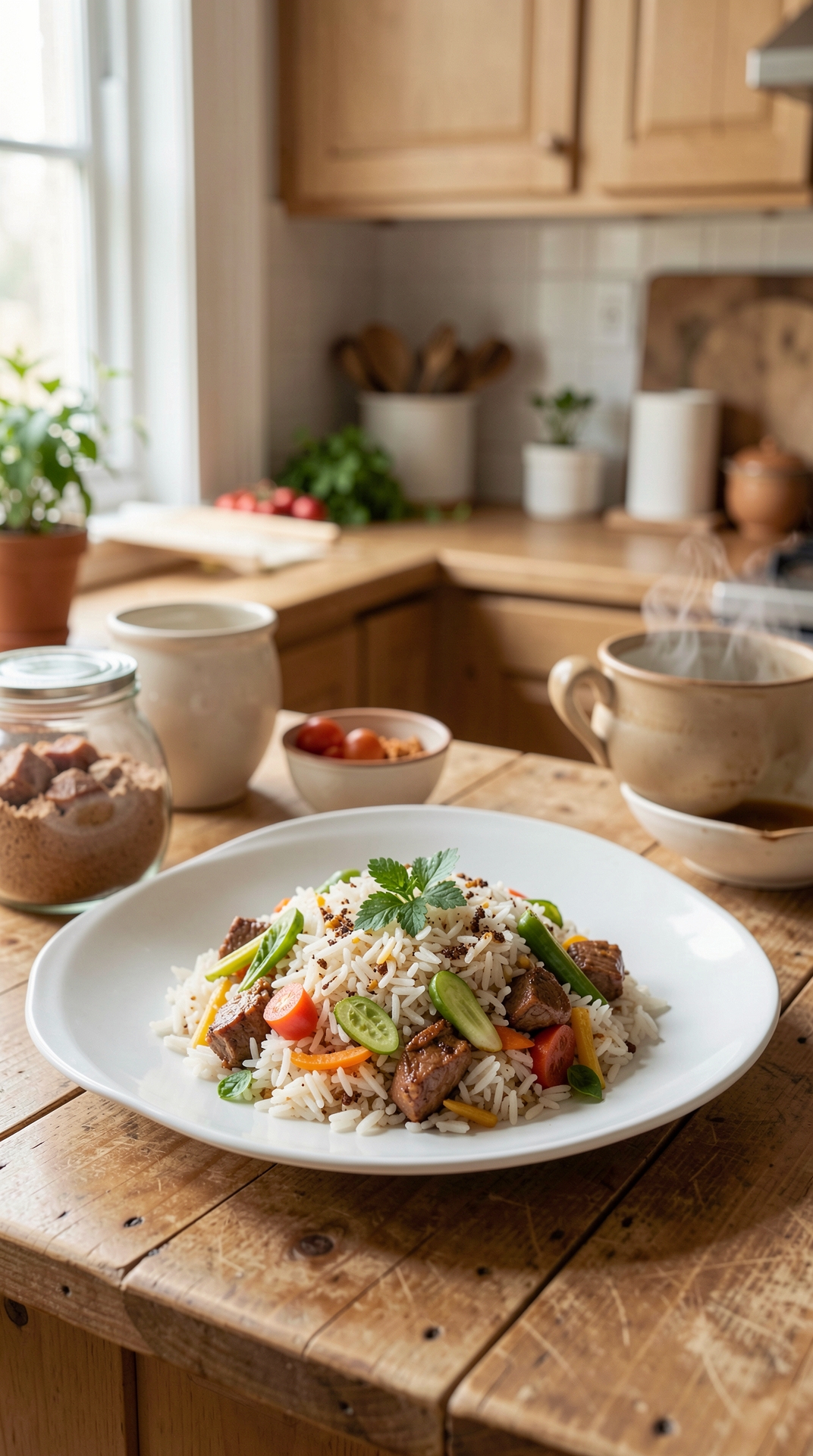 How To Master Cooking Rice For More Flavor Development featured image showing cooking rice in a real home kitchen