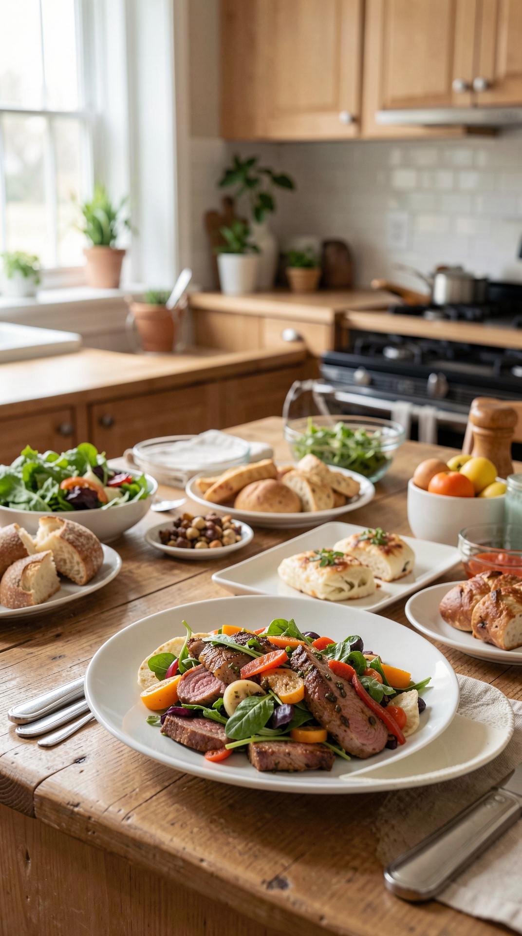 How To Plan Balanced Plates For More Variety At Dinner featured image showing balanced plates in a real home kitchen