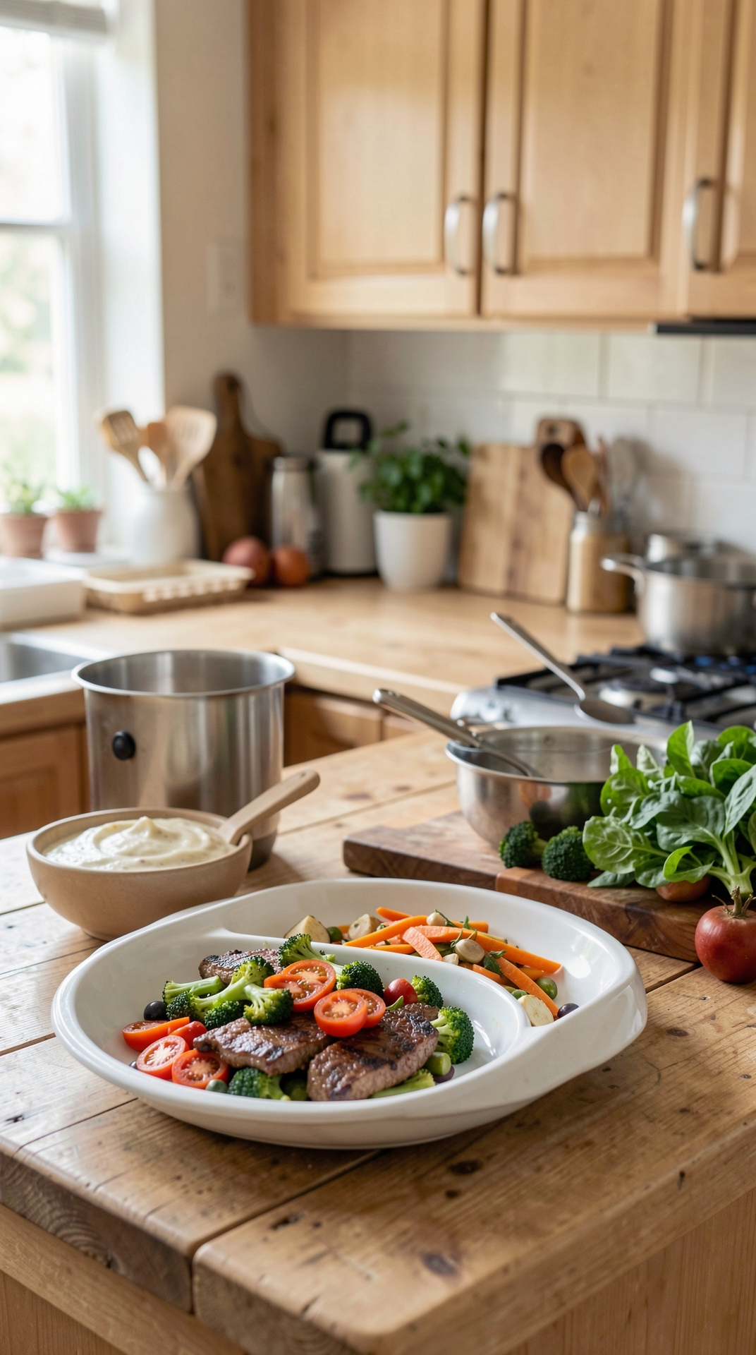 How To Plan Batch Cooking For Less Stress On Weeknights featured image showing batch cooking in a real home kitchen