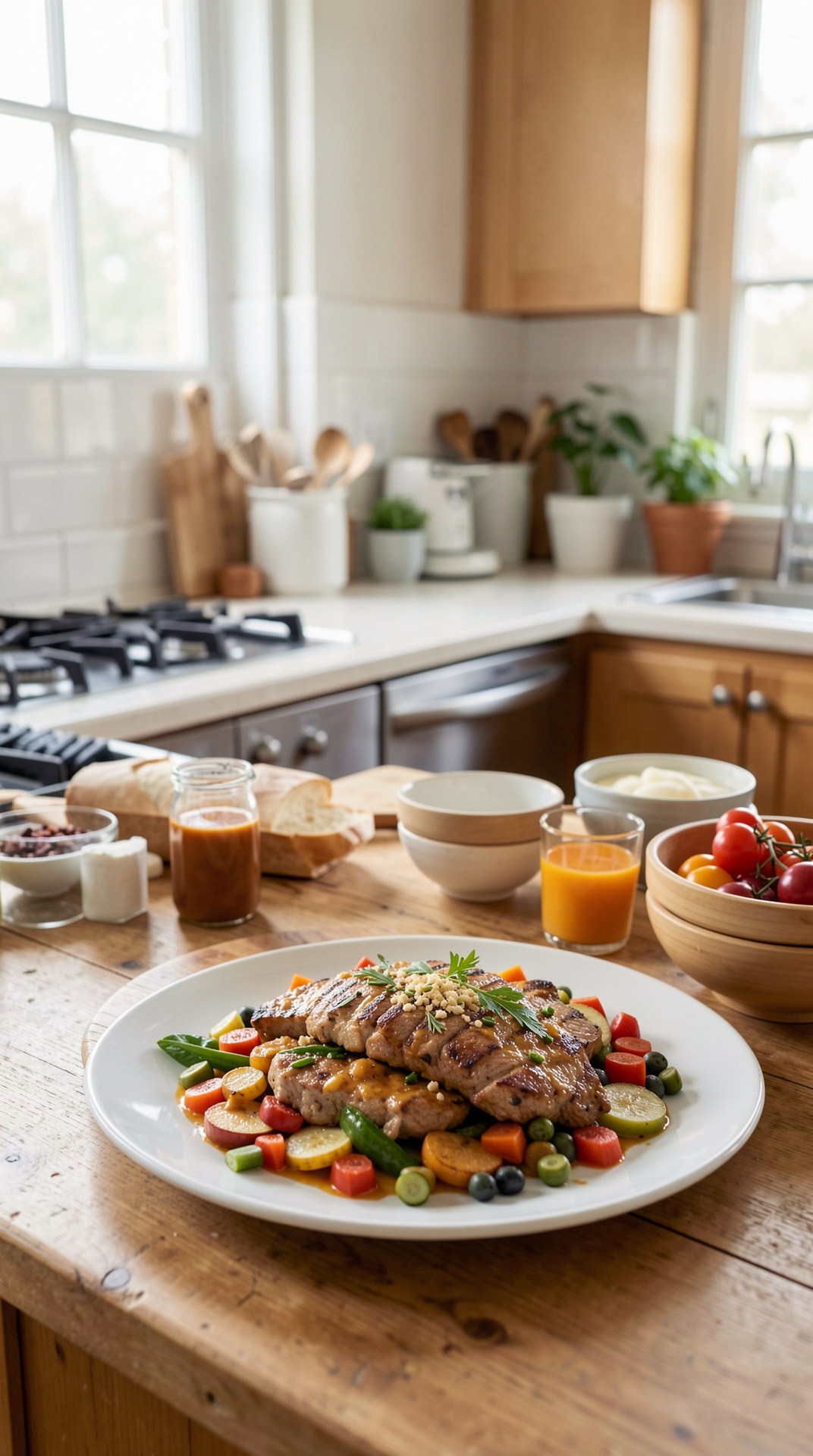 How To Plan Family Dinners For Better Grocery Habits featured image showing family dinners in a real home kitchen