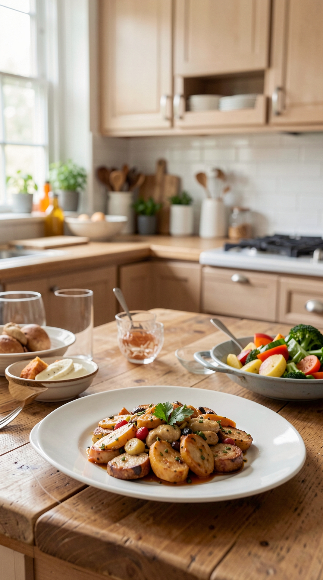 How To Plan Family Dinners For Less Stress On Weeknights featured image showing family dinners in a real home kitchen
