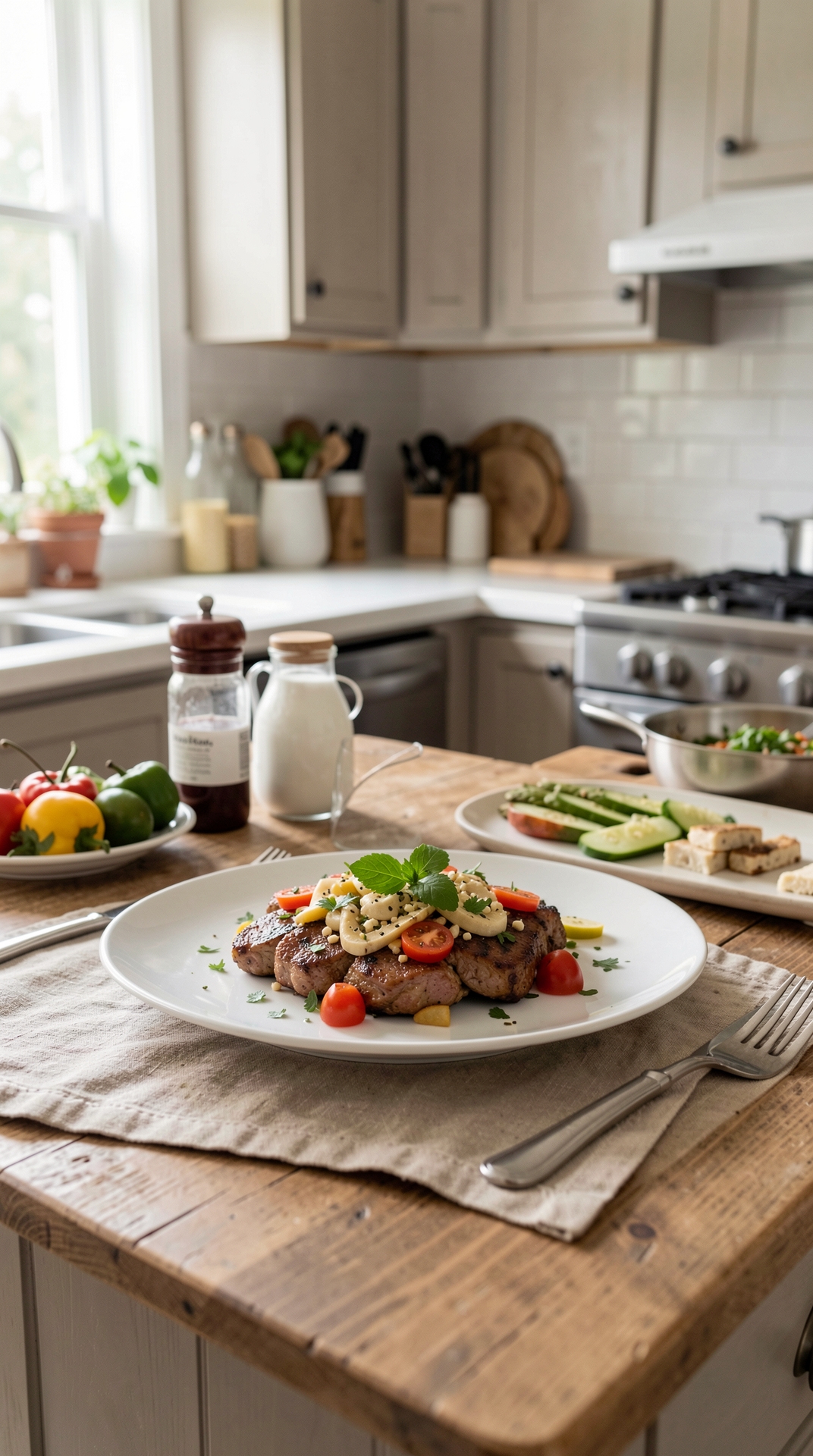How To Plan Family Dinners For More Variety At Dinner featured image showing family dinners in a real home kitchen