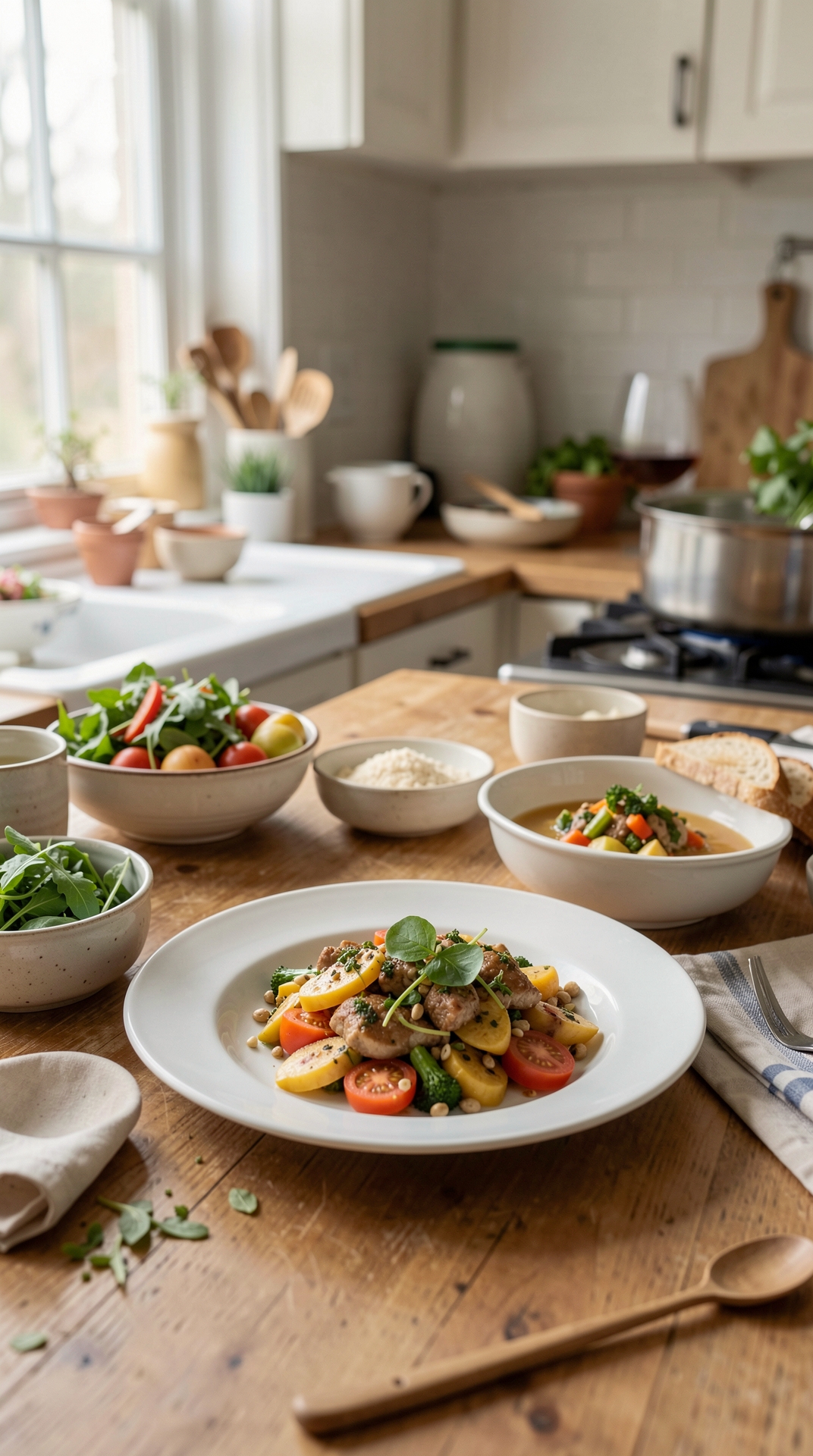How To Plan One-Pan Suppers For More Variety At Dinner featured image showing one-pan suppers in a real home kitchen