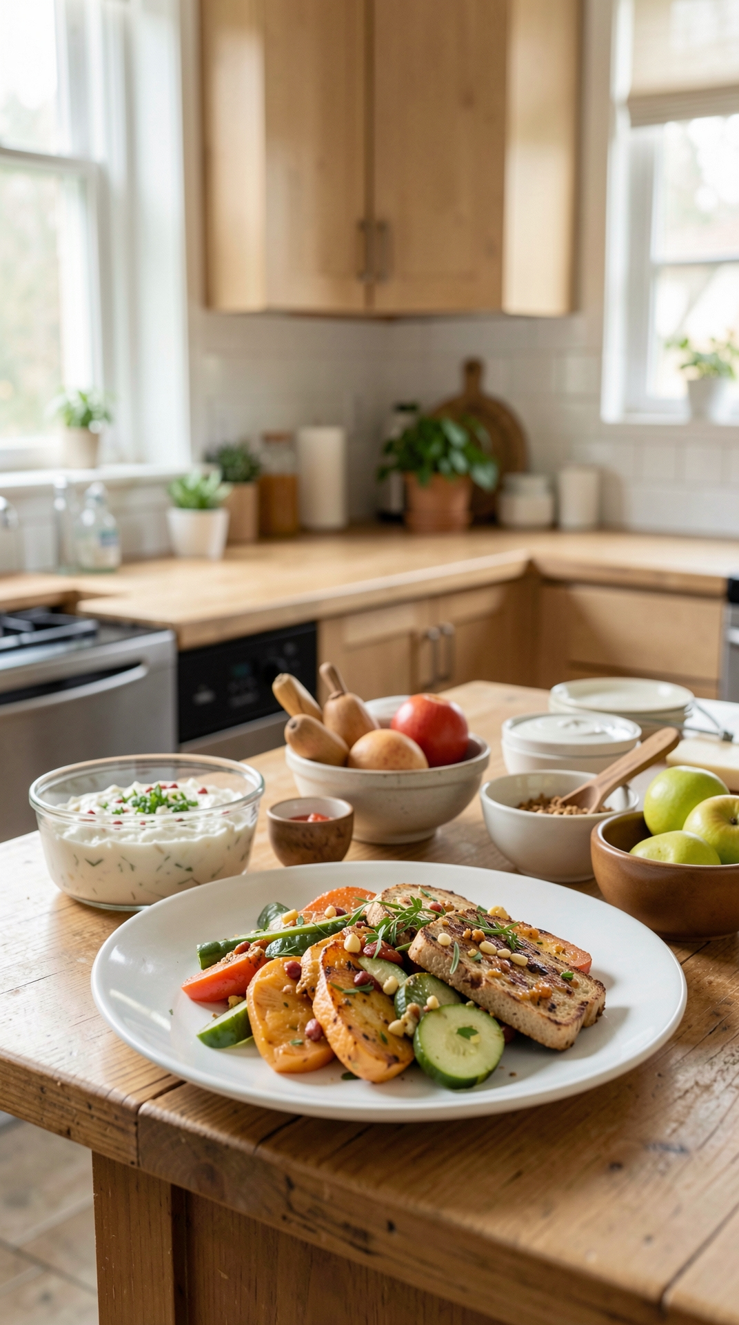 How To Plan Weekday Lunches For Less Stress On Weeknights featured image showing weekday lunches in a real home kitchen