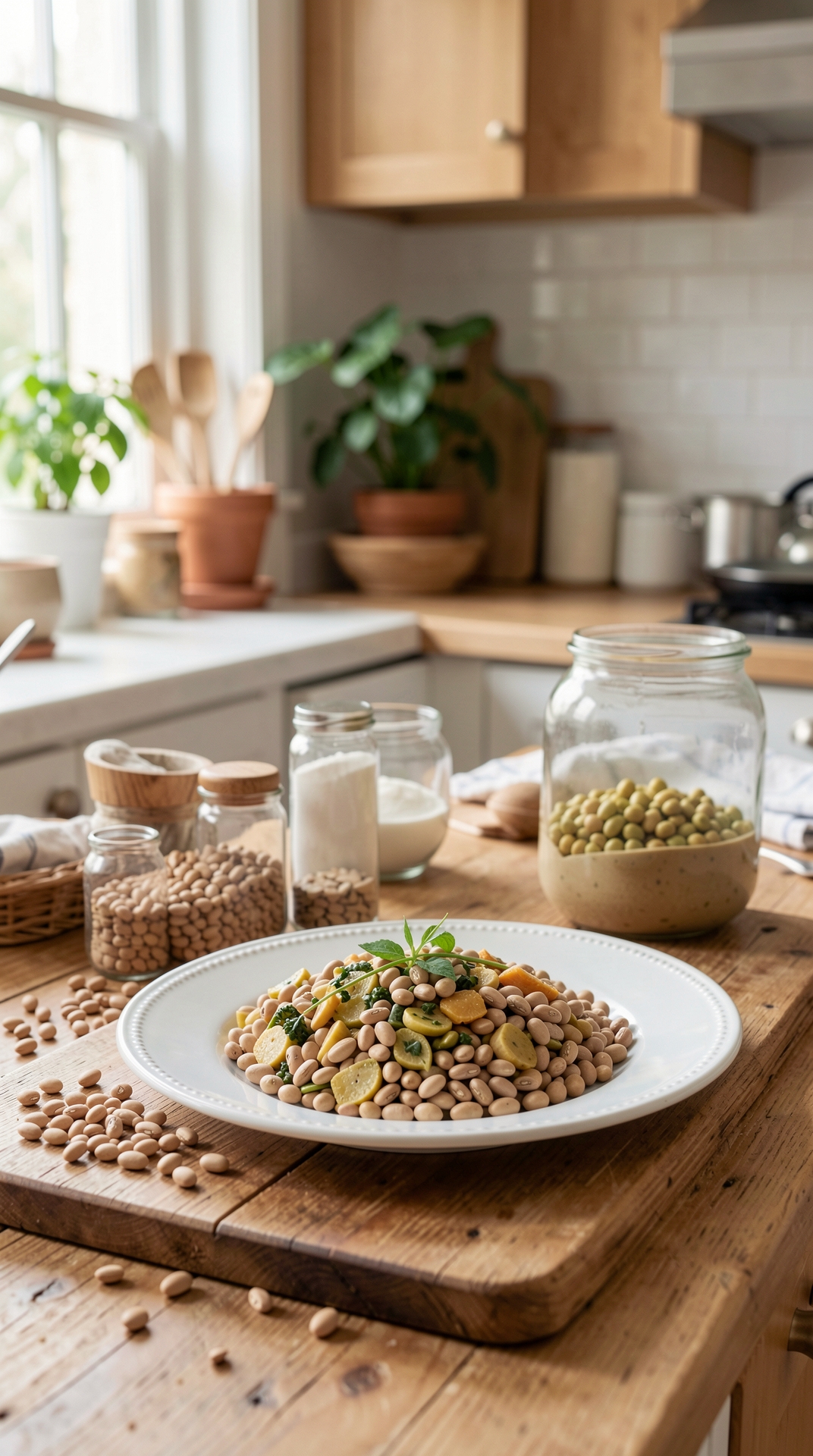 How To Store Beans For Less Spoilage featured image showing beans in a real home kitchen