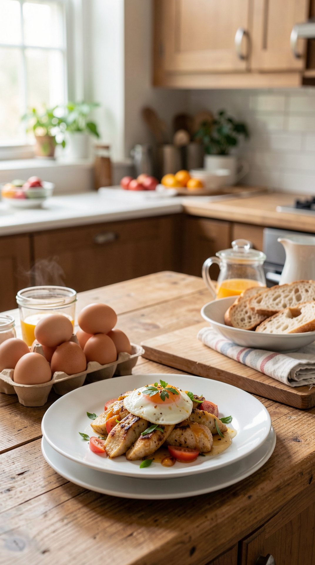 How To Store Eggs For Less Spoilage featured image showing eggs in a real home kitchen