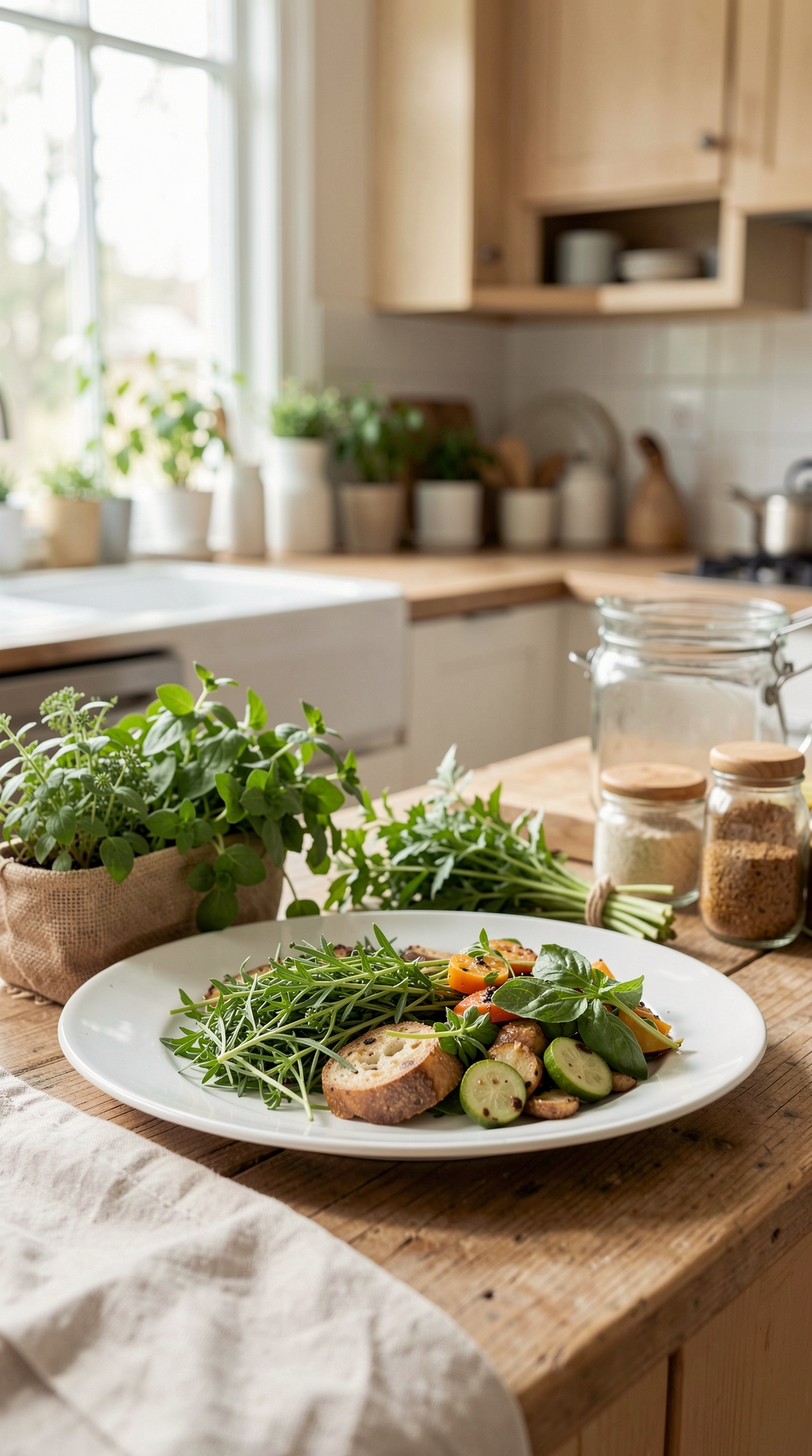 How To Store Fresh Herbs For Better Shelf Life featured image showing fresh herbs in a real home kitchen