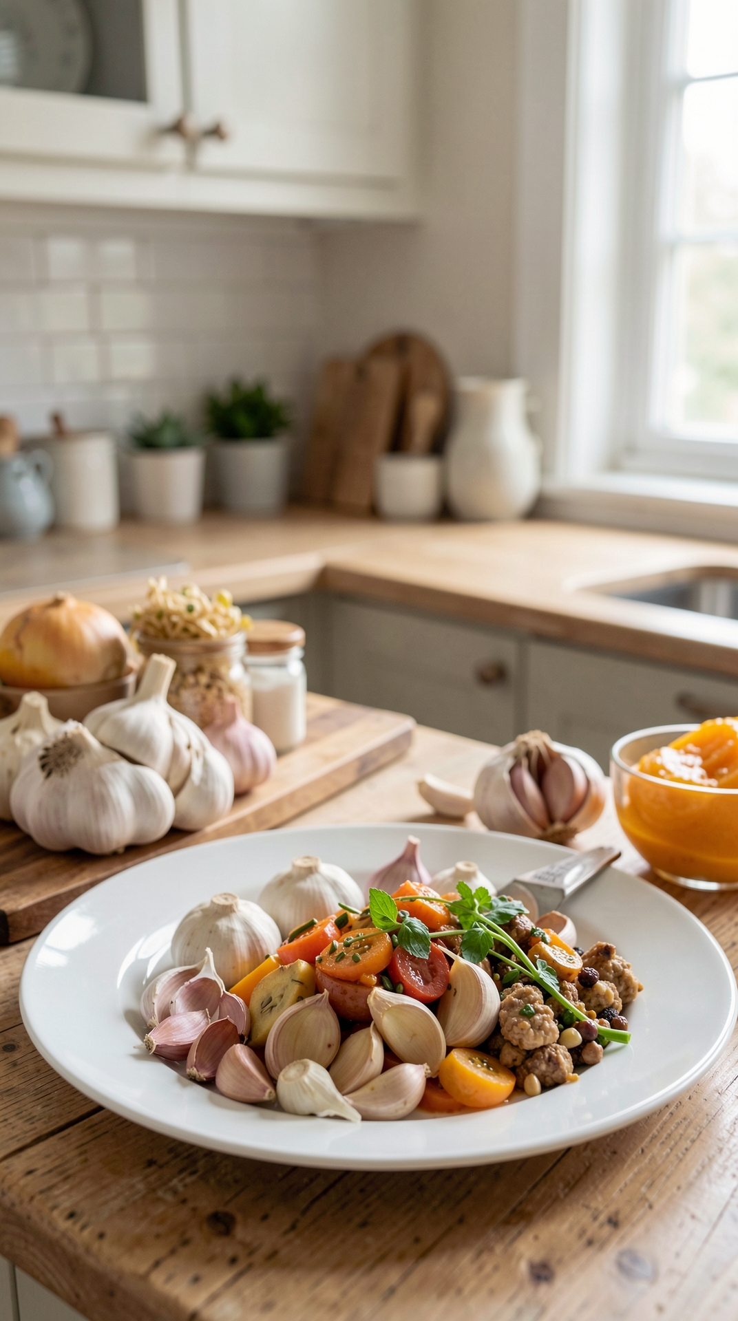 How To Store Garlic For More Confident Substitutions featured image showing garlic in a real home kitchen