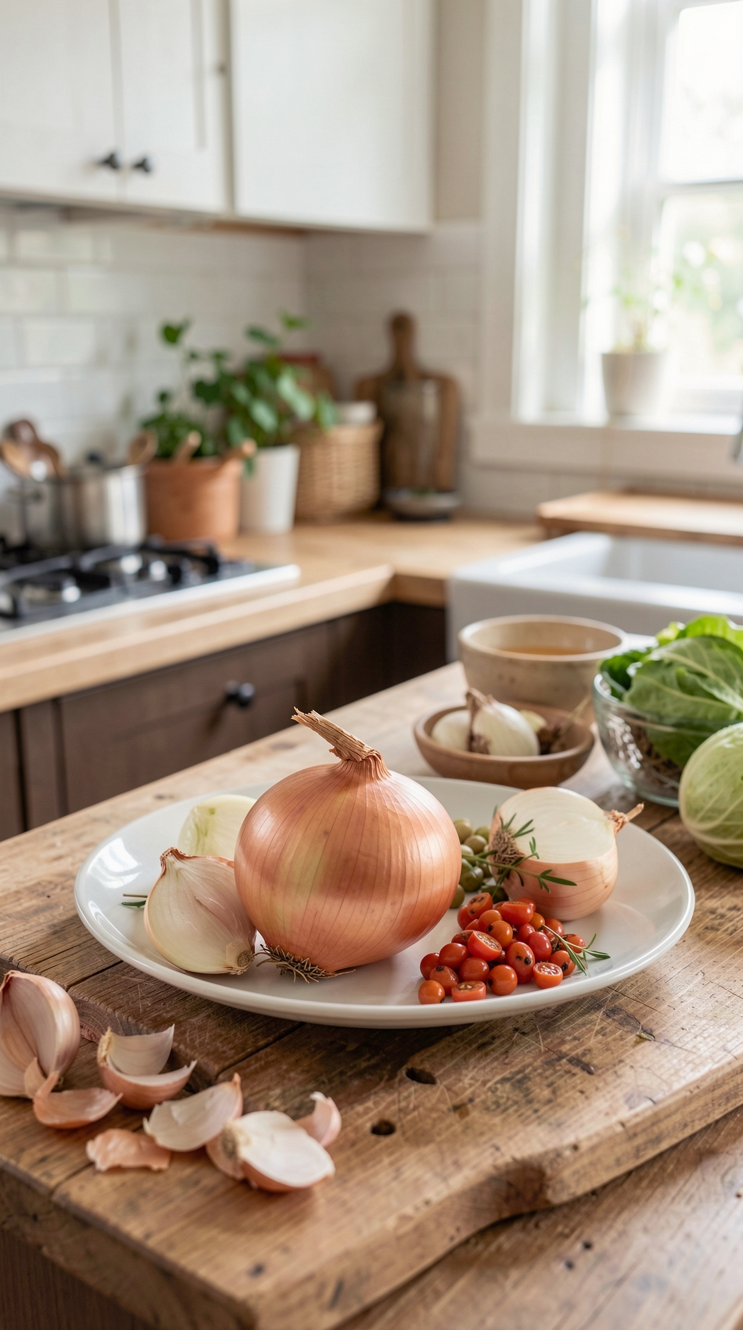 How To Store Onions For Less Spoilage featured image showing onions in a real home kitchen
