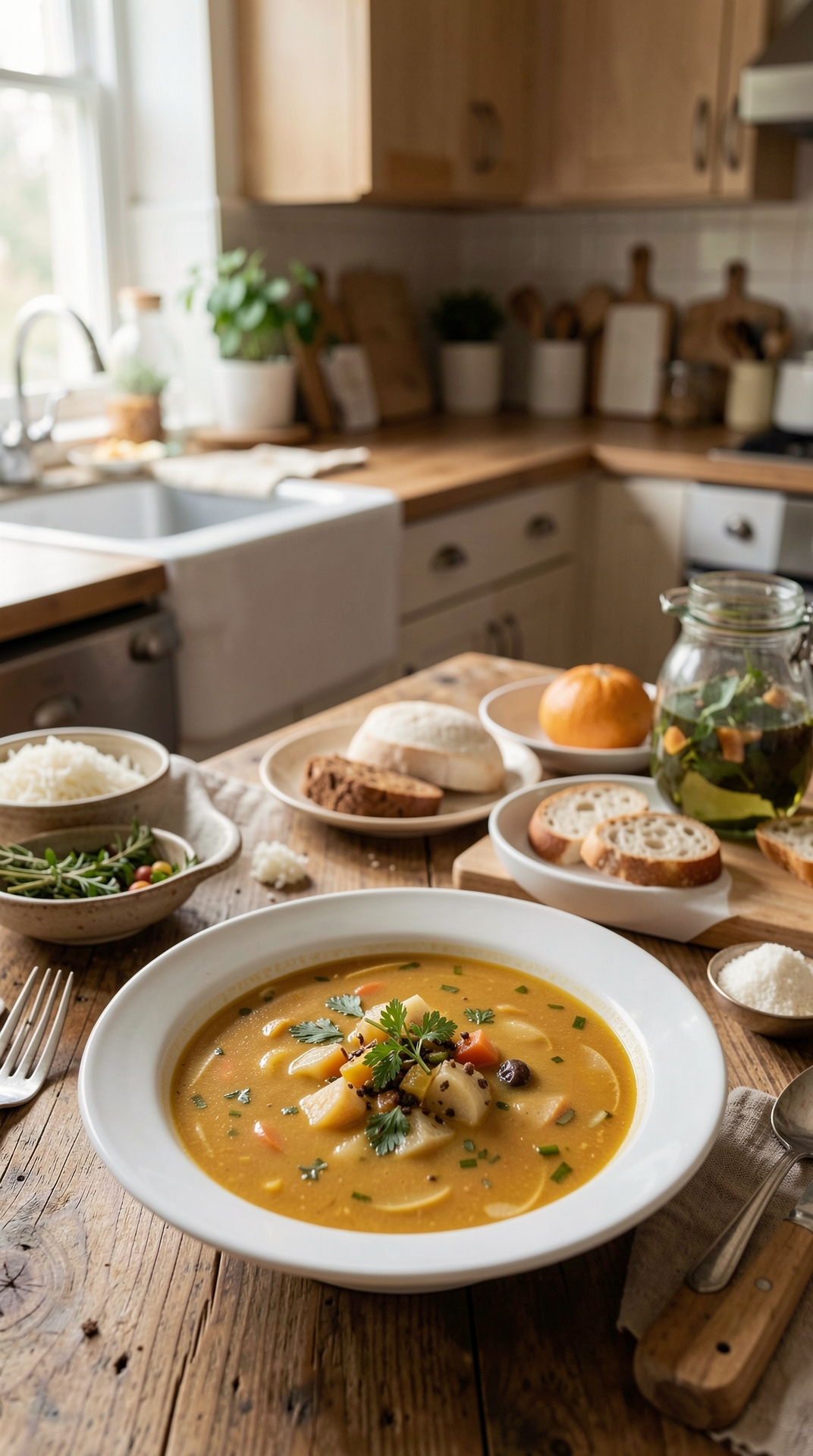 Key Principles Of Building Soups For More Flavor Development featured image showing building soups in a real home kitchen