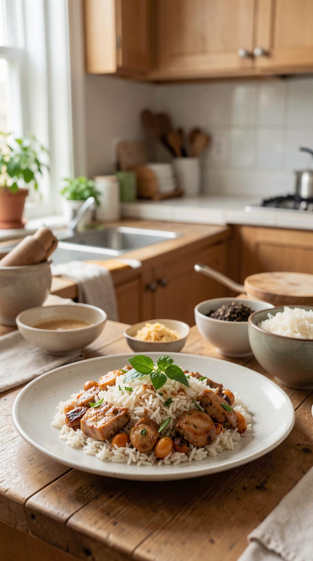 Key Principles Of Cooking Rice For Less Guesswork featured image showing cooking rice in a real home kitchen