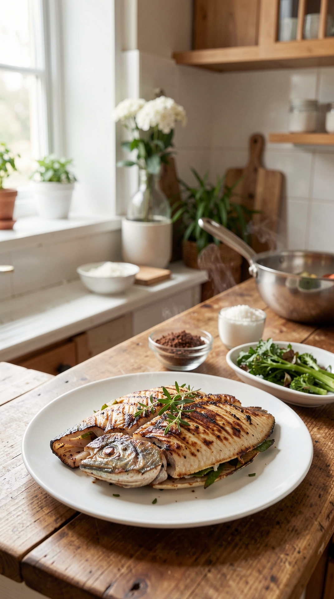 Key Principles Of Grilling Fish For Better Browning featured image showing grilling fish in a real home kitchen