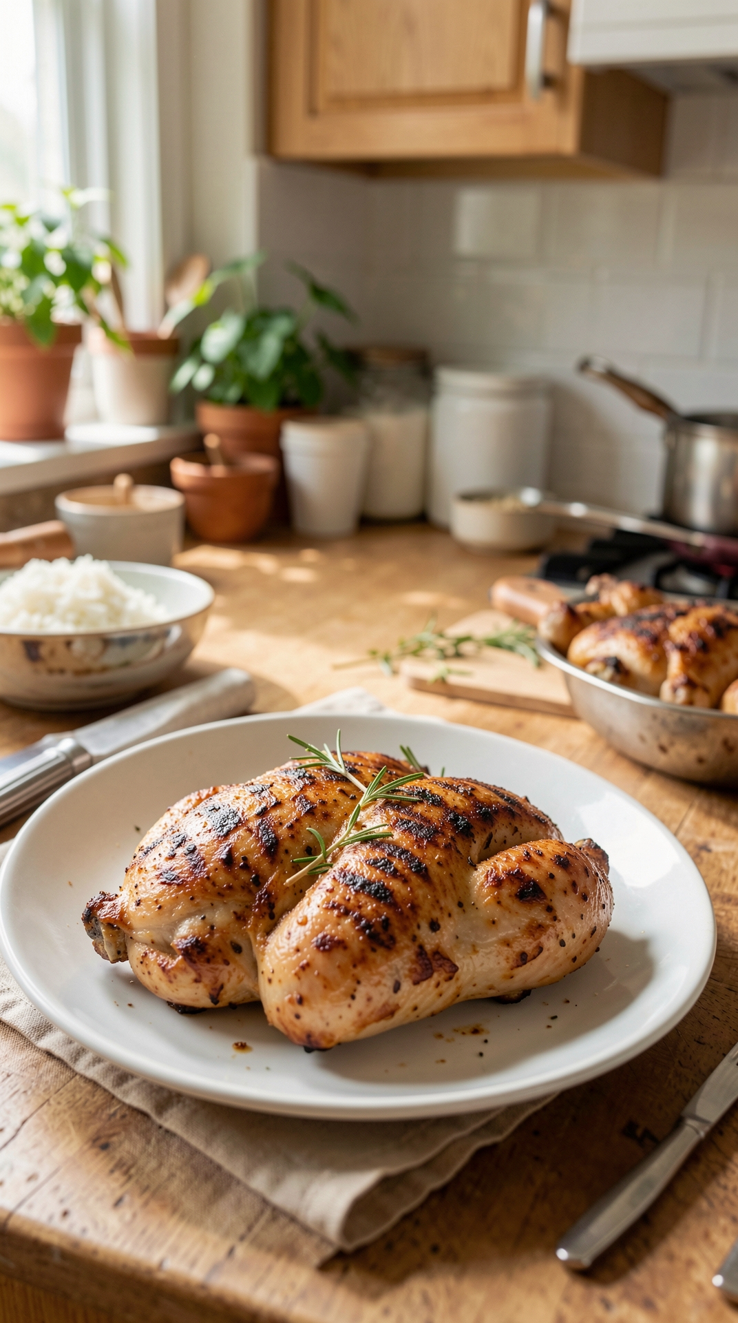 Key Principles Of Pan-Searing Chicken For Better Browning featured image showing pan-searing chicken in a real home kitchen