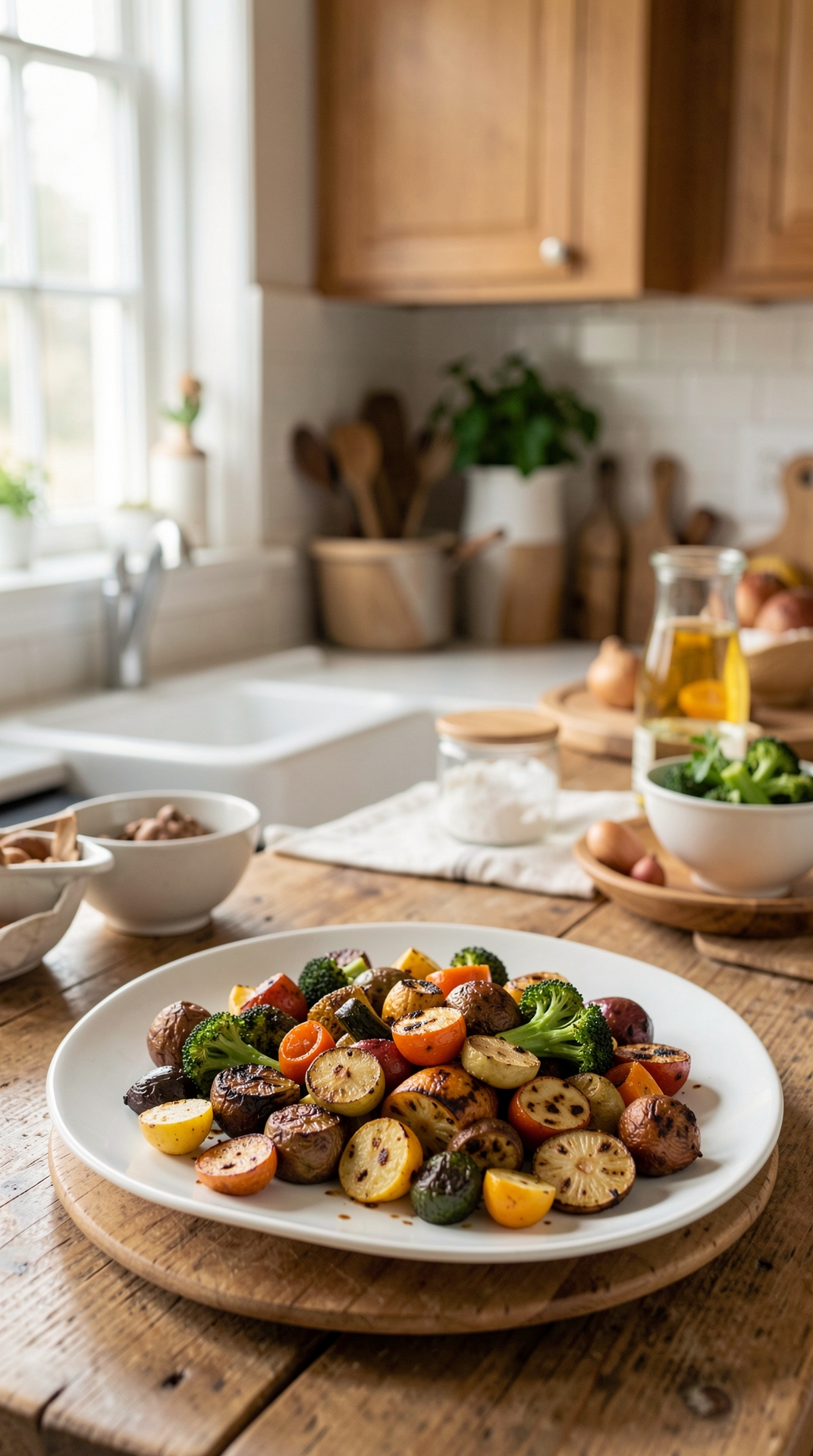 Key Principles Of Roasting Vegetables For Better Browning featured image showing roasting vegetables in a real home kitchen